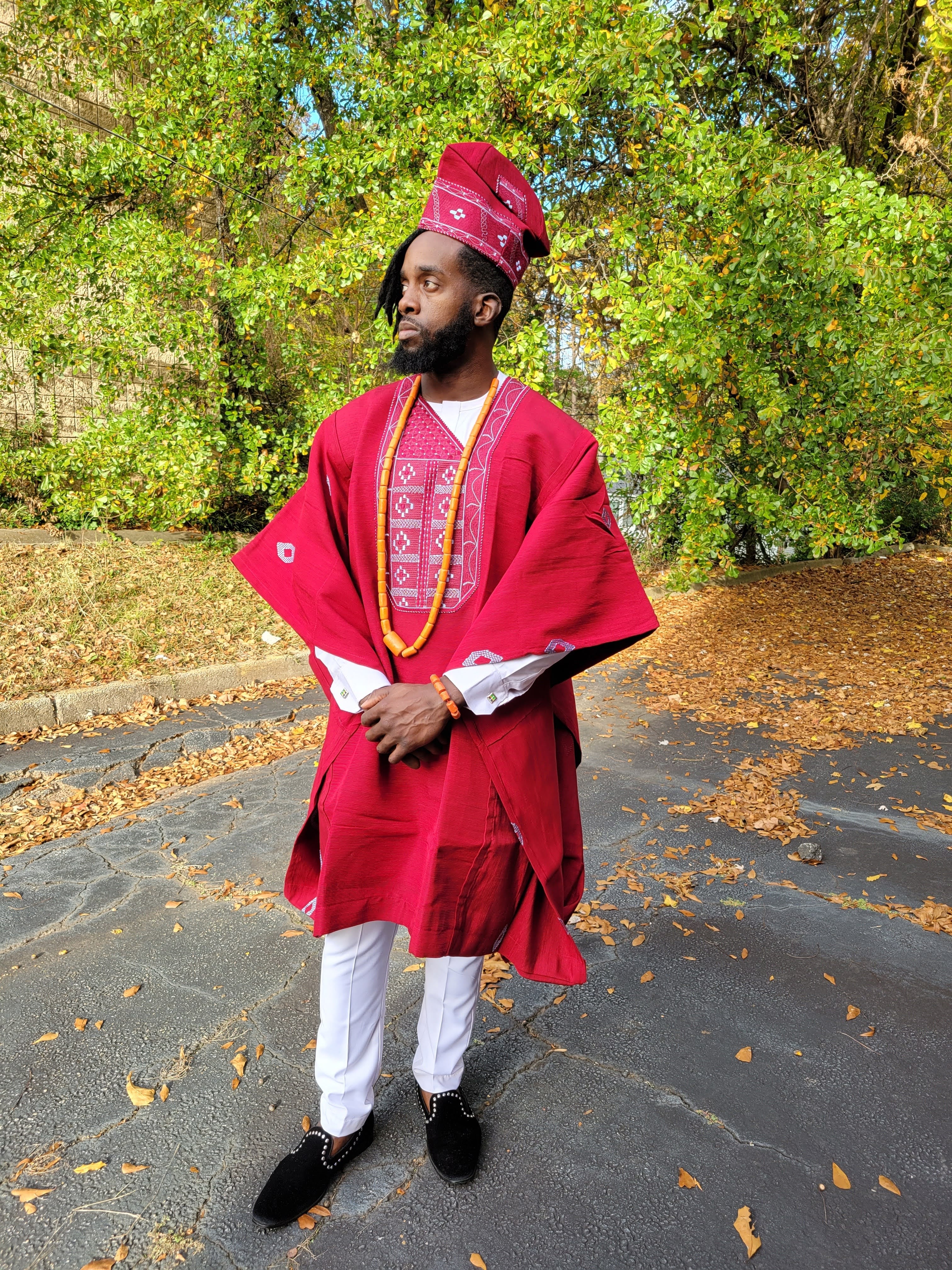 Adeboye African Aso Oke Agbada Grand boubou Robe - DPARB22、mySite、solidvoid