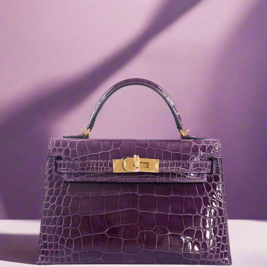 Hermès Mini Kelly 20 Cassis Shiny Alligator Gold Hardware、mySite、garminoutage.com