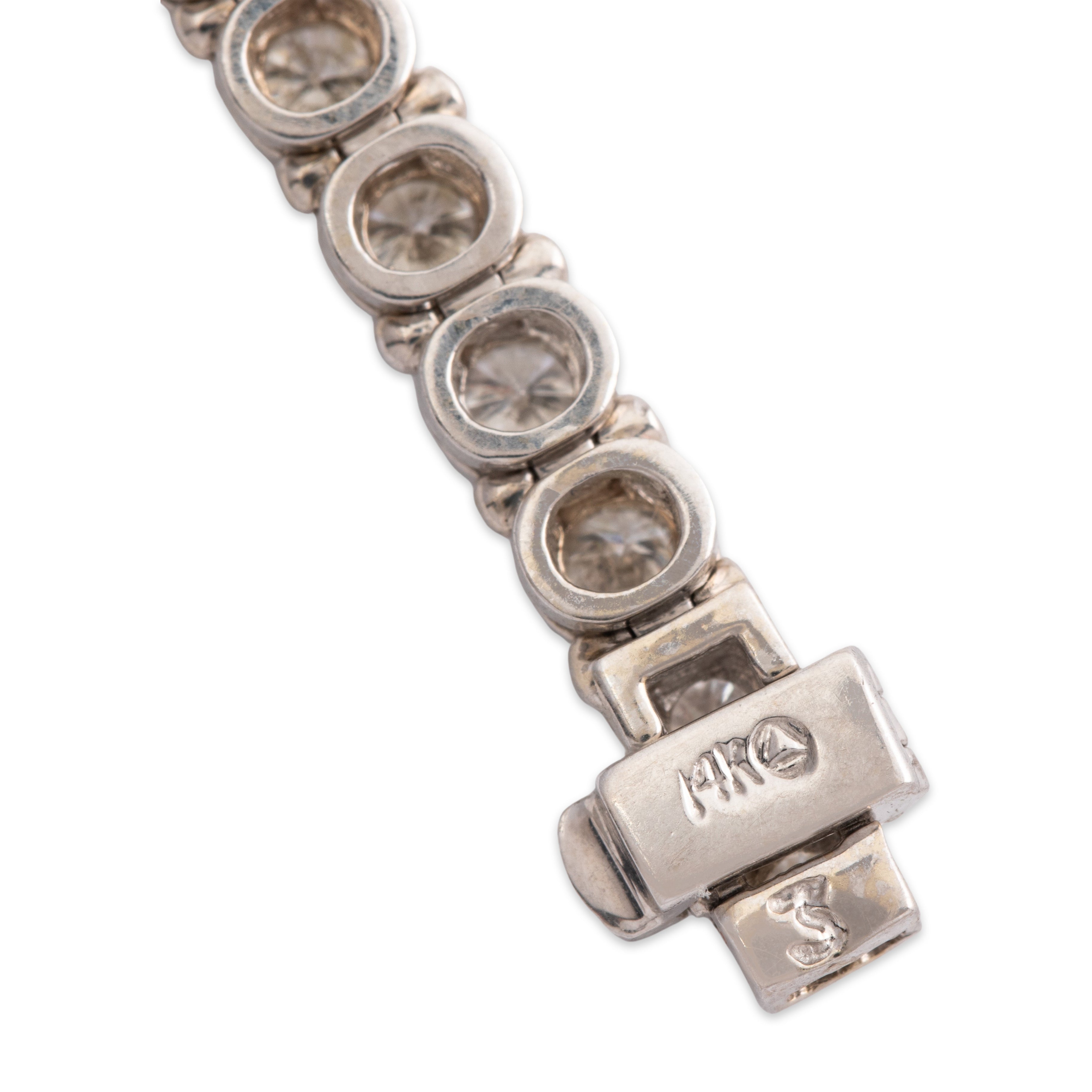Estate 14k White Gold Diamond 5ct Tennis Line Bracelet 6.5、mySite、hinf8tx79