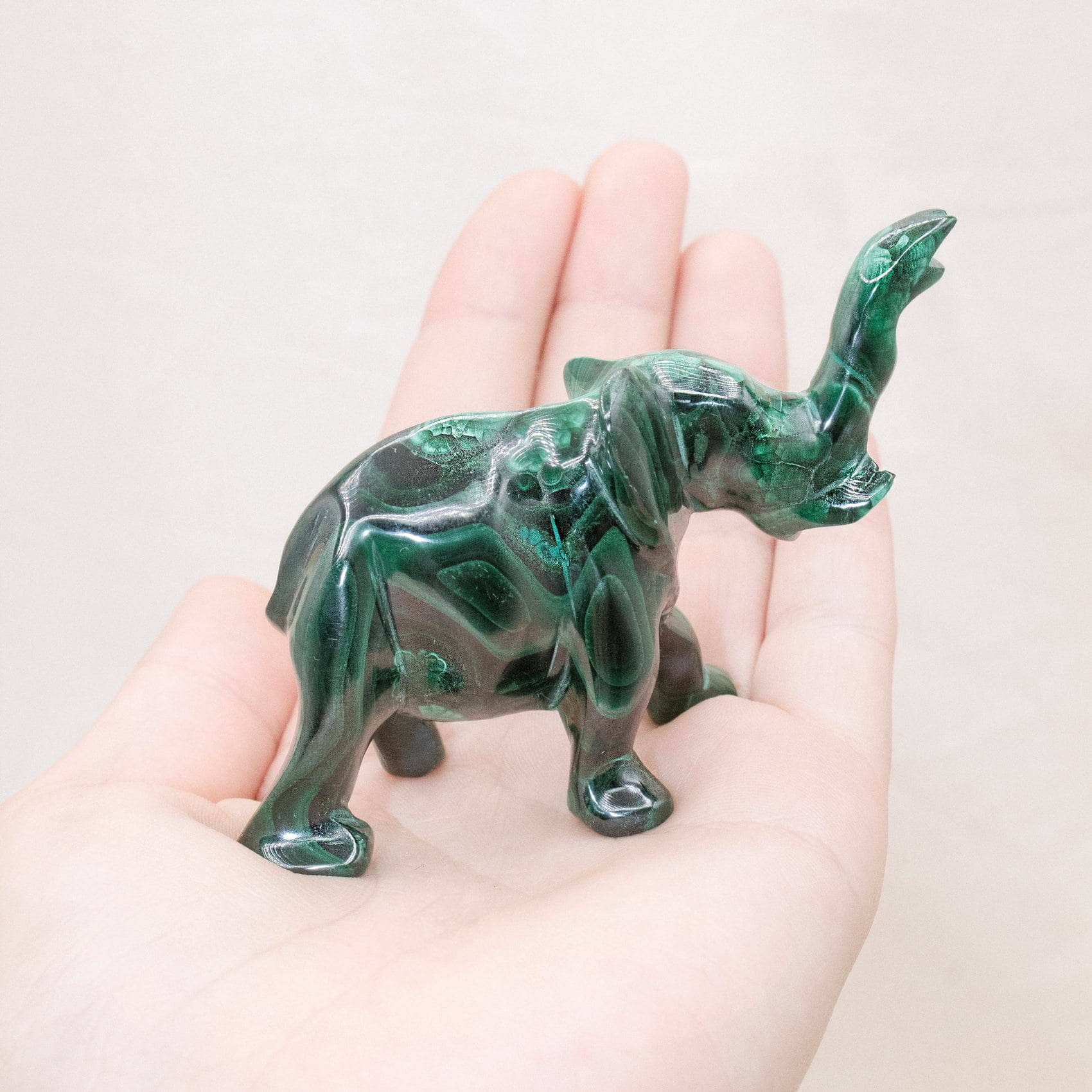 Genuine Malachite Elephants - Hand Carved - 1 of a Kind、mySite、hinf8tx79