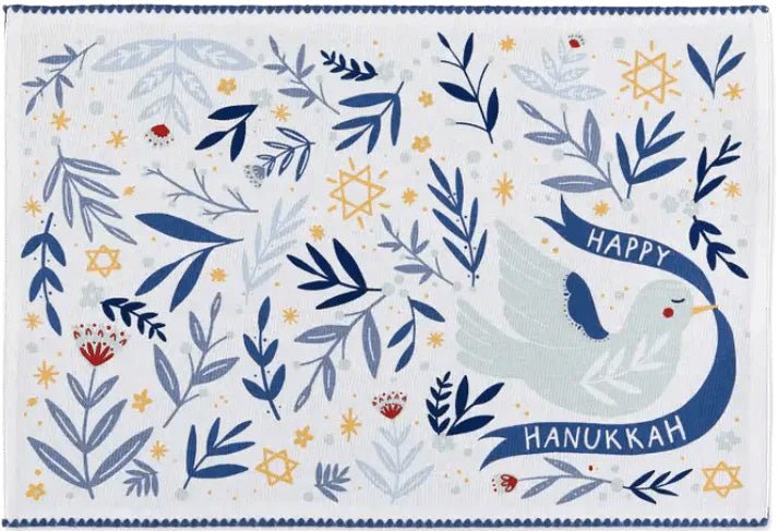  Hanukkah Dove Printed Placemat、mySite、elrpsem3k