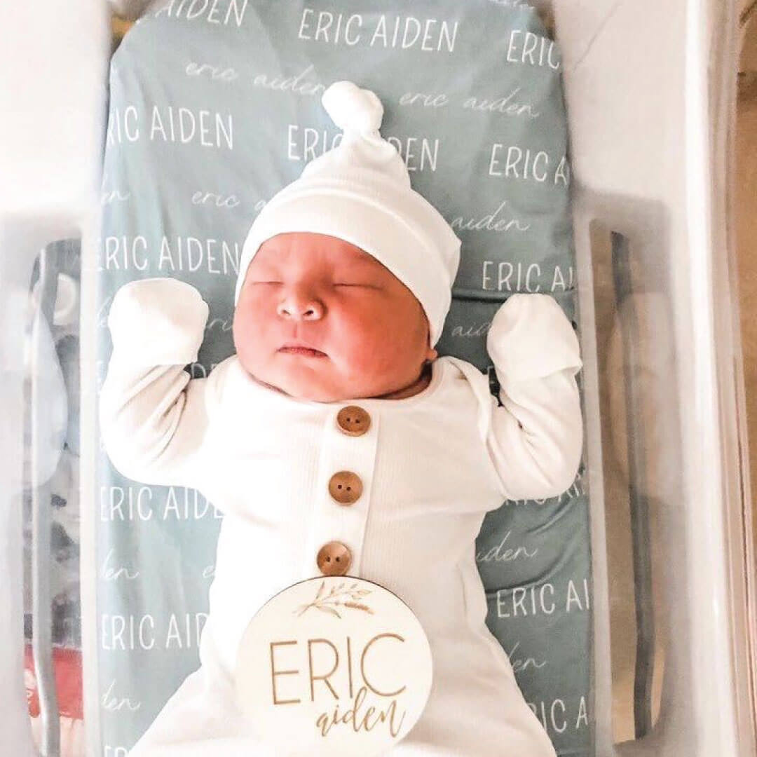  Personalized Sea Salt Baby Name Swaddle Blanket - Block & Script、mySite、layawaytickets