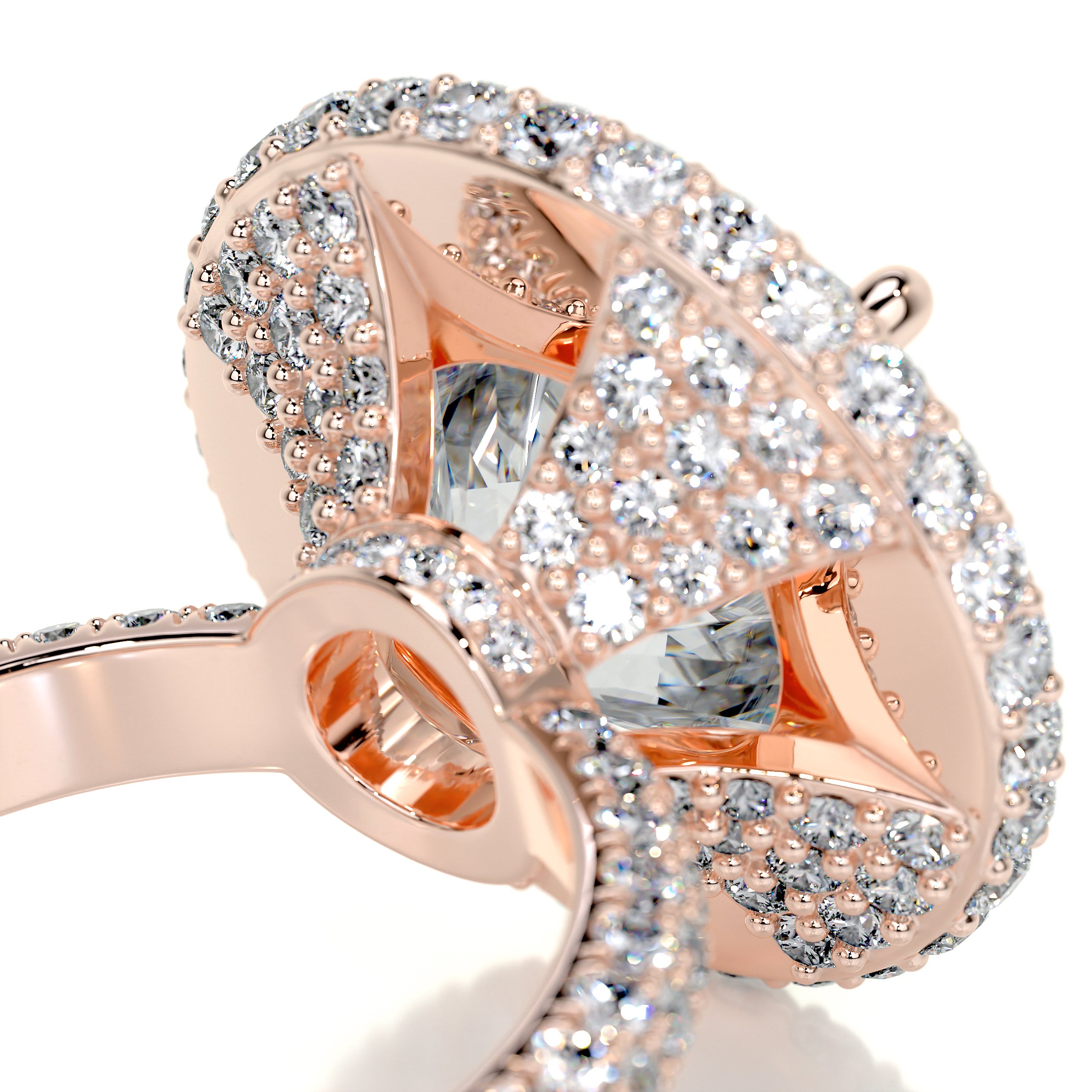 Asia Moissanite & Diamond Ring -14K Rose Gold、mySite、hinf8tx79