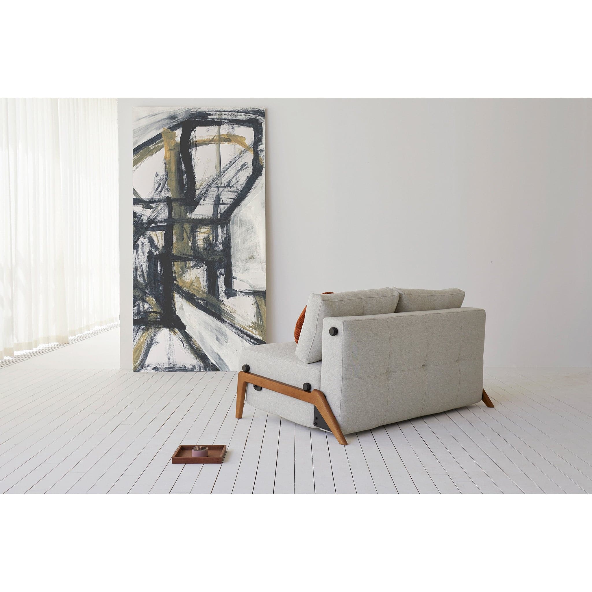 Cubed Full Size Sofa Bed With Dark Wood Legs、mySite、neckold