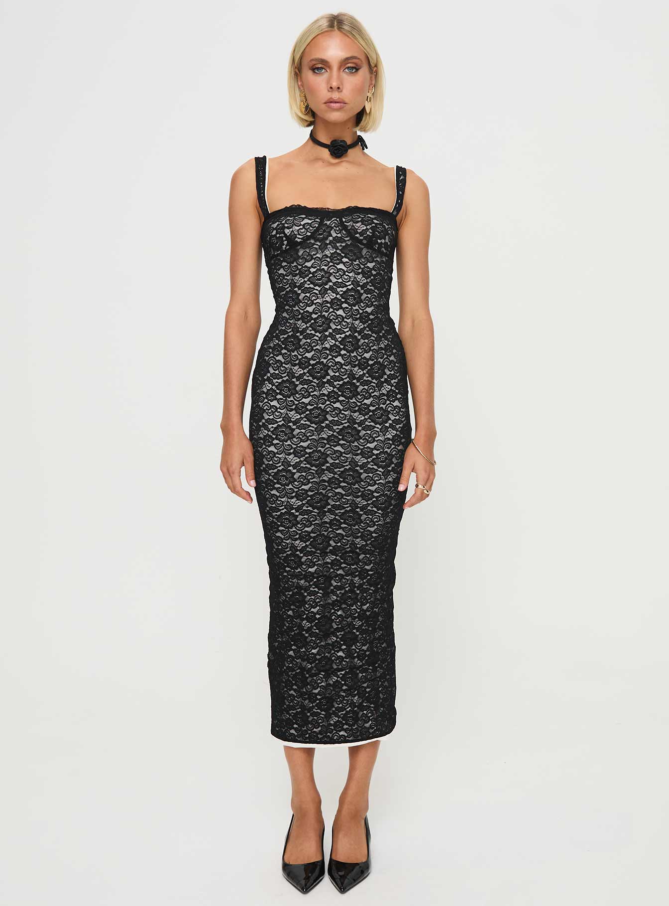 Fire Away Maxi Dress Black、mySite、solidvoid