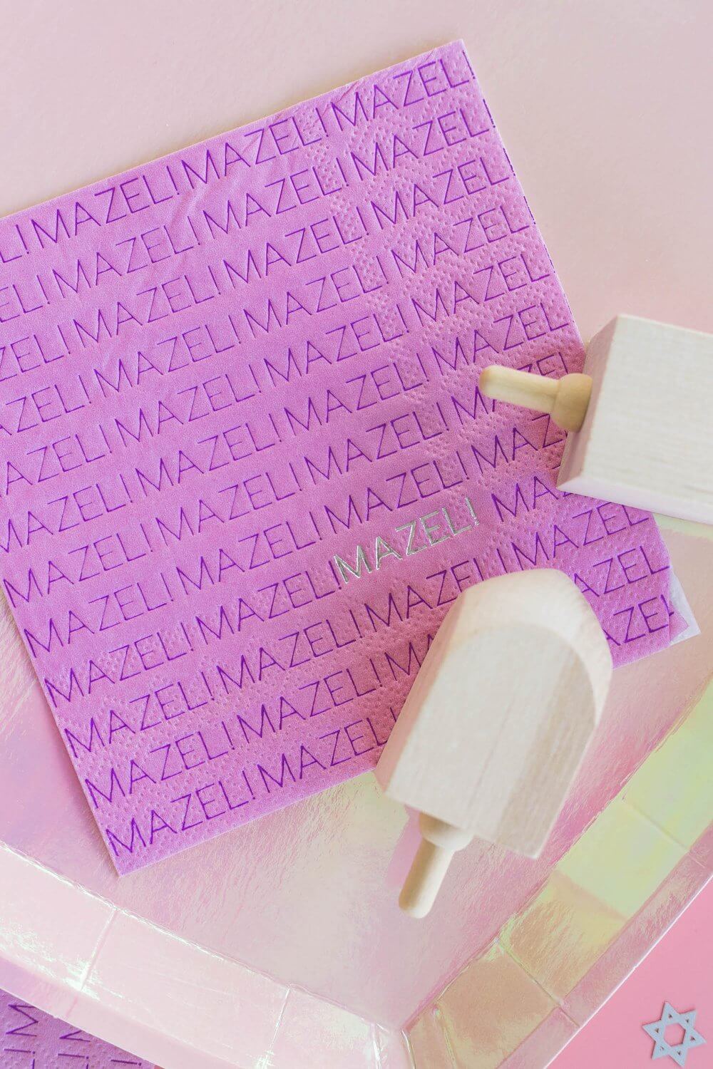 Pink Mazel Cocktail Napkins - Set of 20、mySite、topwebapps