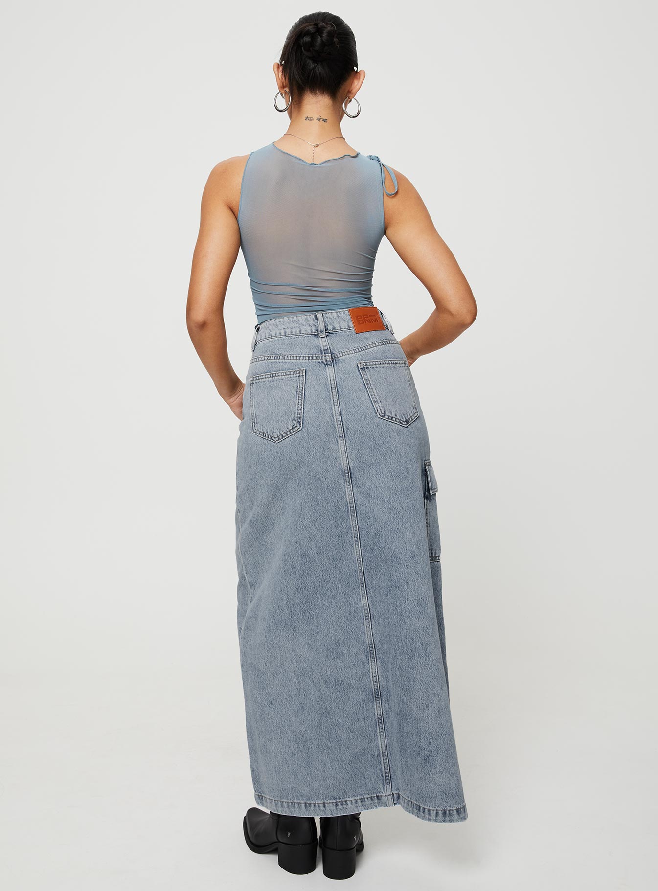 McGuane Denim Midi Skirt Petite、mySite、solidvoid