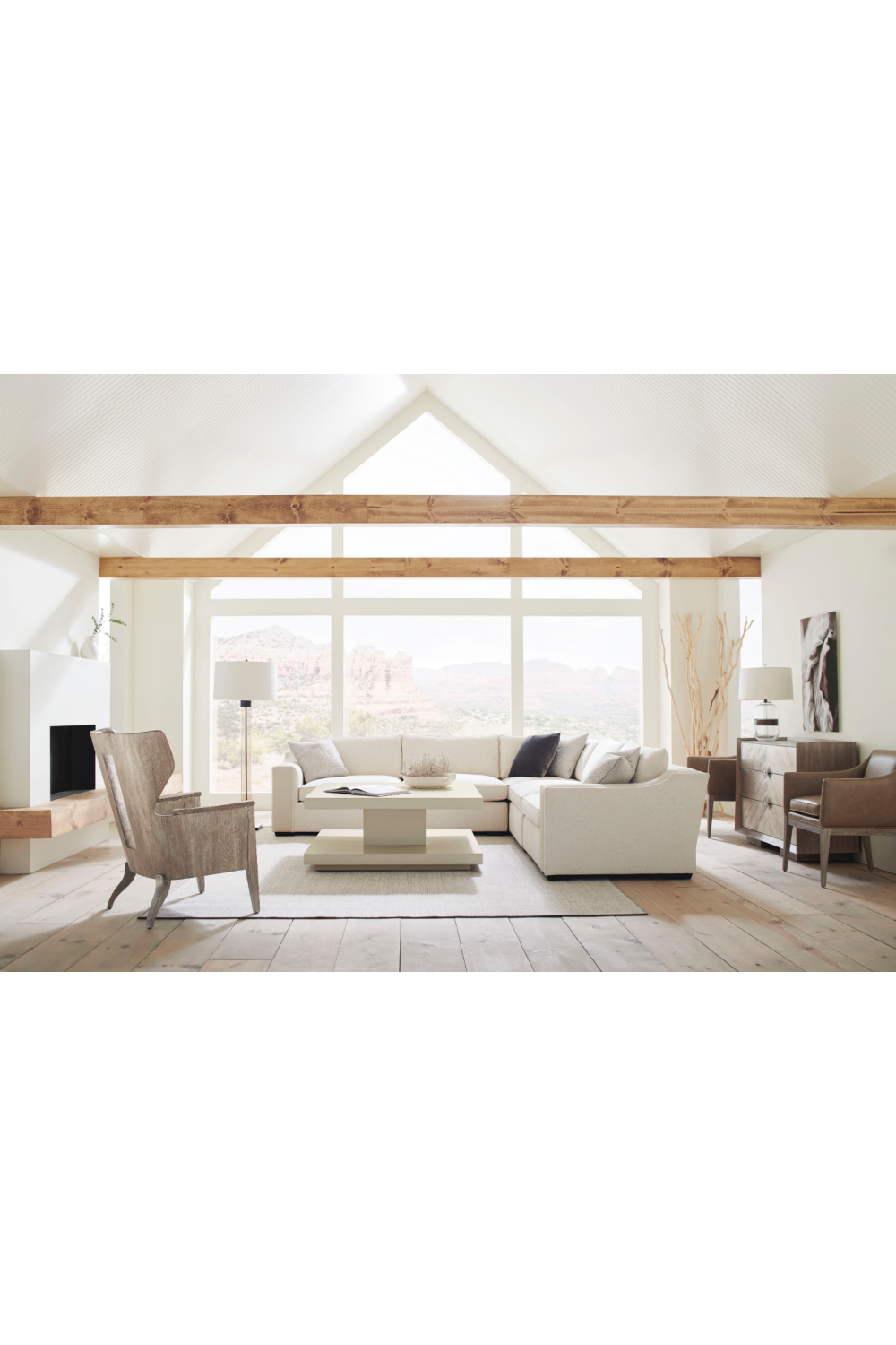 Beige Geometrical Coffee Table | Caracole Cool And Classic、mySite、neckold