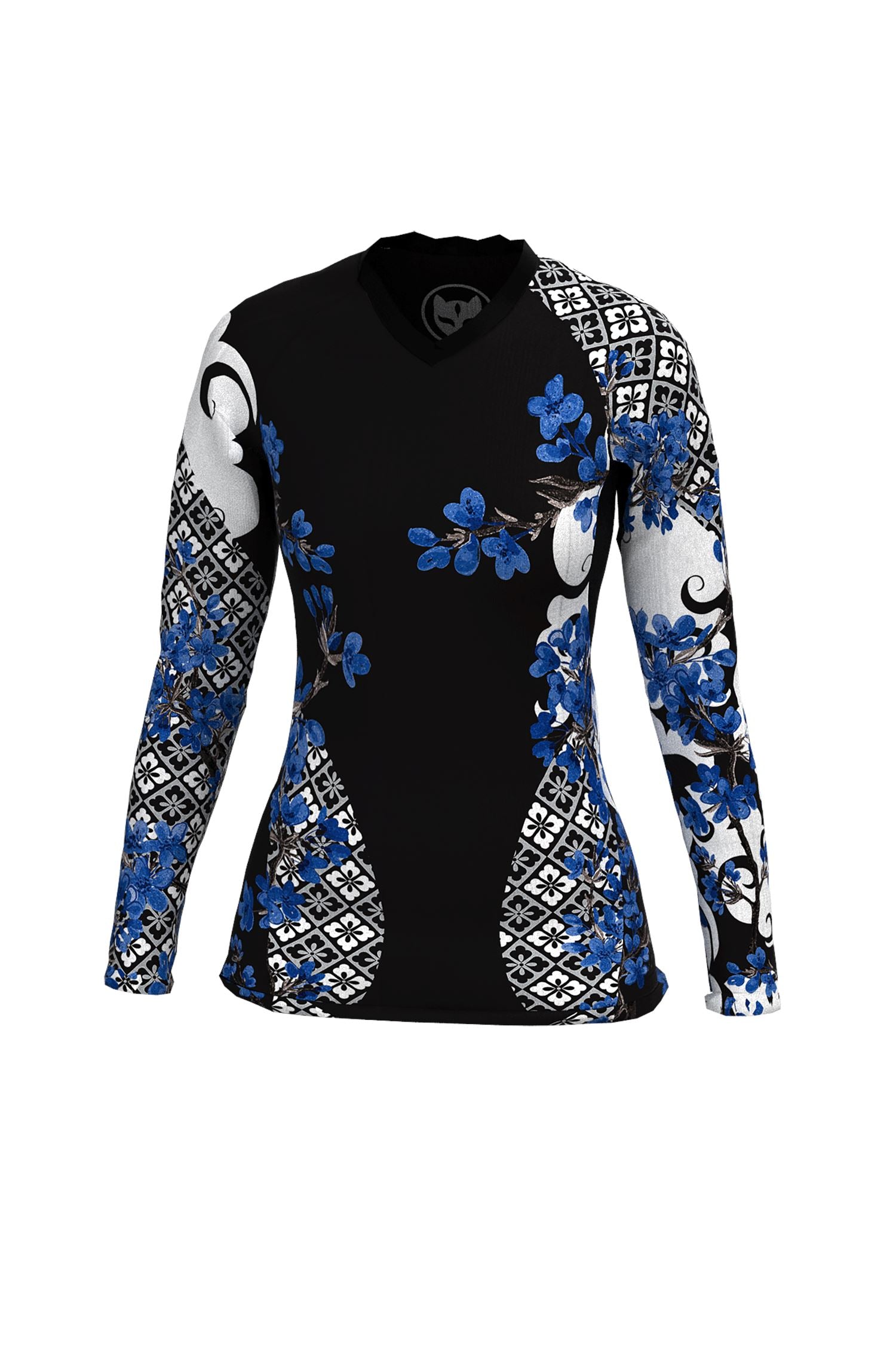 Women's Cherry Blossom Ranked Jiu Jitsu Rashguard - Long Sleeve、mySite、gigharbornorthrealestate