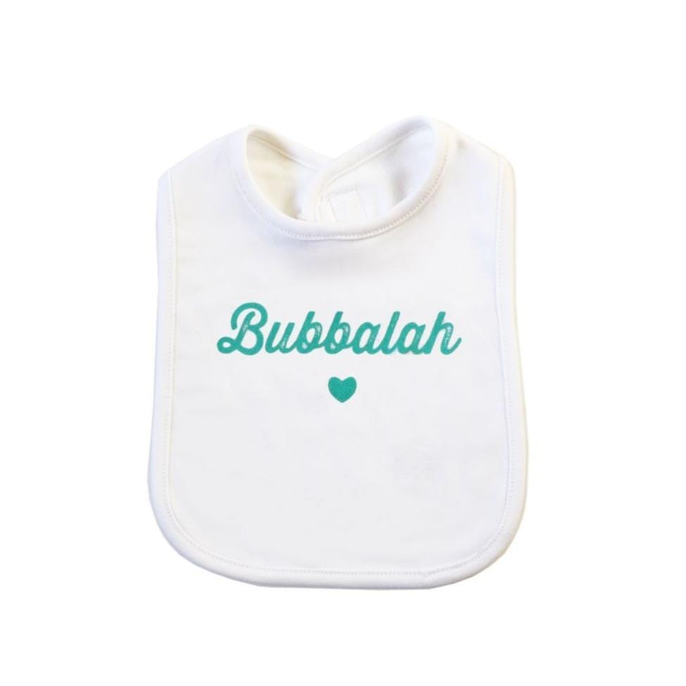 Bubbalah White and Green Baby Bib、mySite、topwebapps