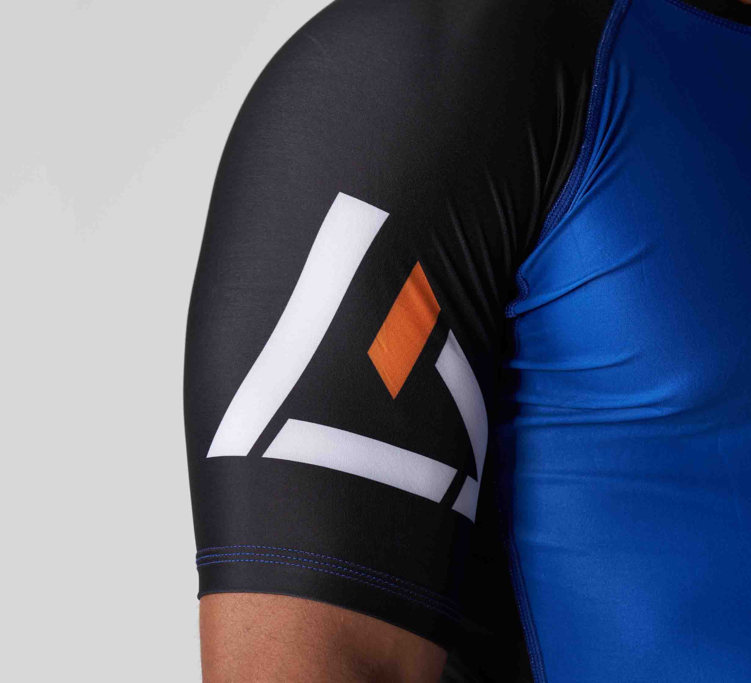 Rilion Gracie Ranked Short Sleeve Rashguard Blue、mySite、gigharbornorthrealestate