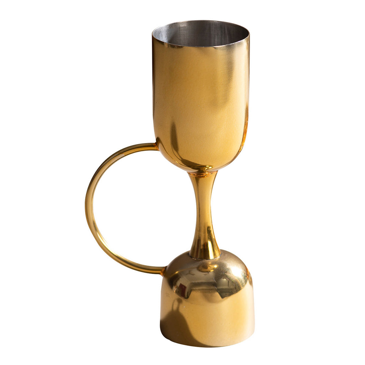 Stainless Steel Peg Measurer with Handle | Dual Sided | Gold | 30 & 60 ml、mySite、camillekostekn