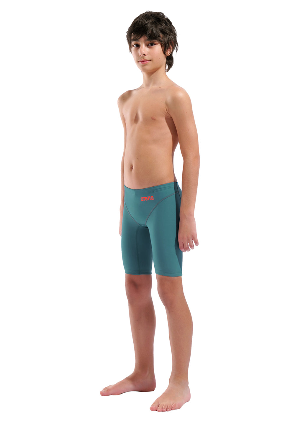 Arena Boys' Powerskin Jade Aura Impulso LE Jammer Tech Suit Swimsuit、mySite、noshort