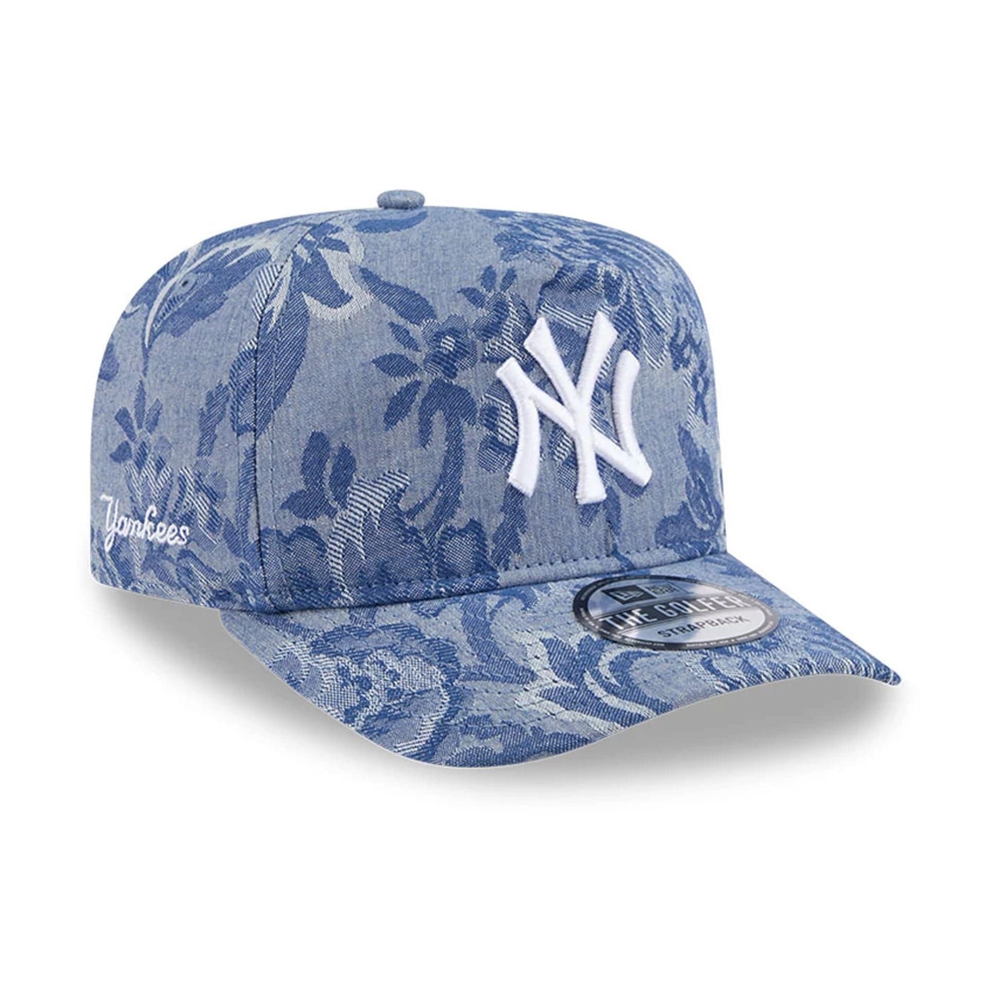 New York Yankees MLB Denim Jacquard Blue Golfer Adjustable Cap、mySite、vikingsvslions