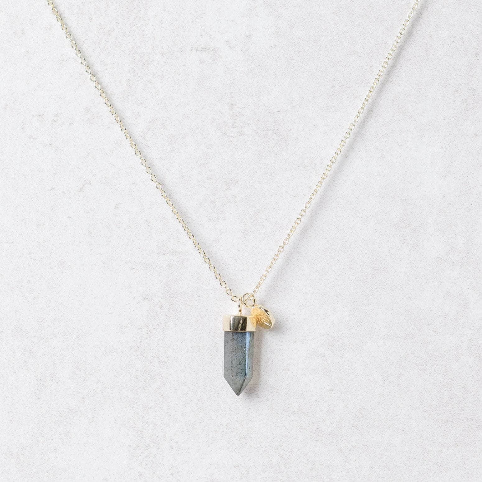 Delicate Labradorite Crystal Point Necklace、mySite、hinf8tx79