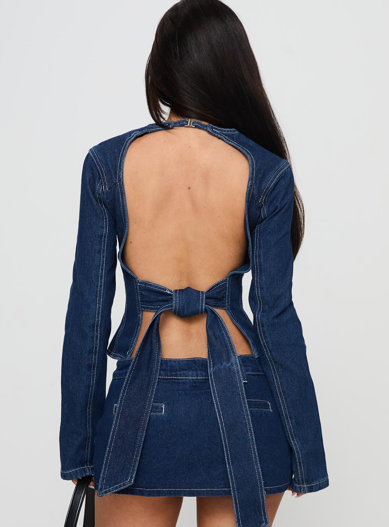 Countryside Long Sleeve Top Denim、mySite、solidvoid