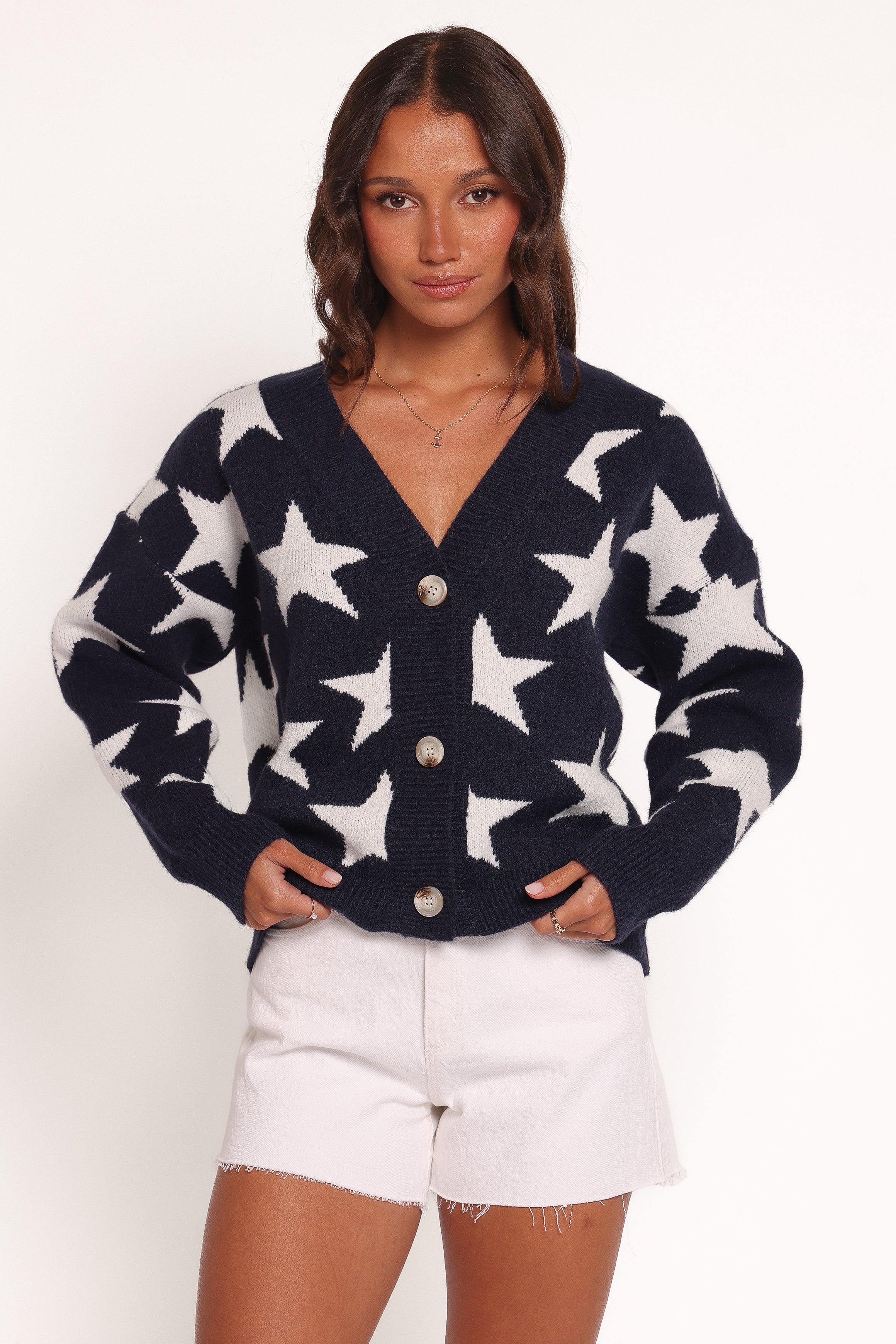  Sailor Star Knit Cardigan - Navy、mySite、sugarbowlscore