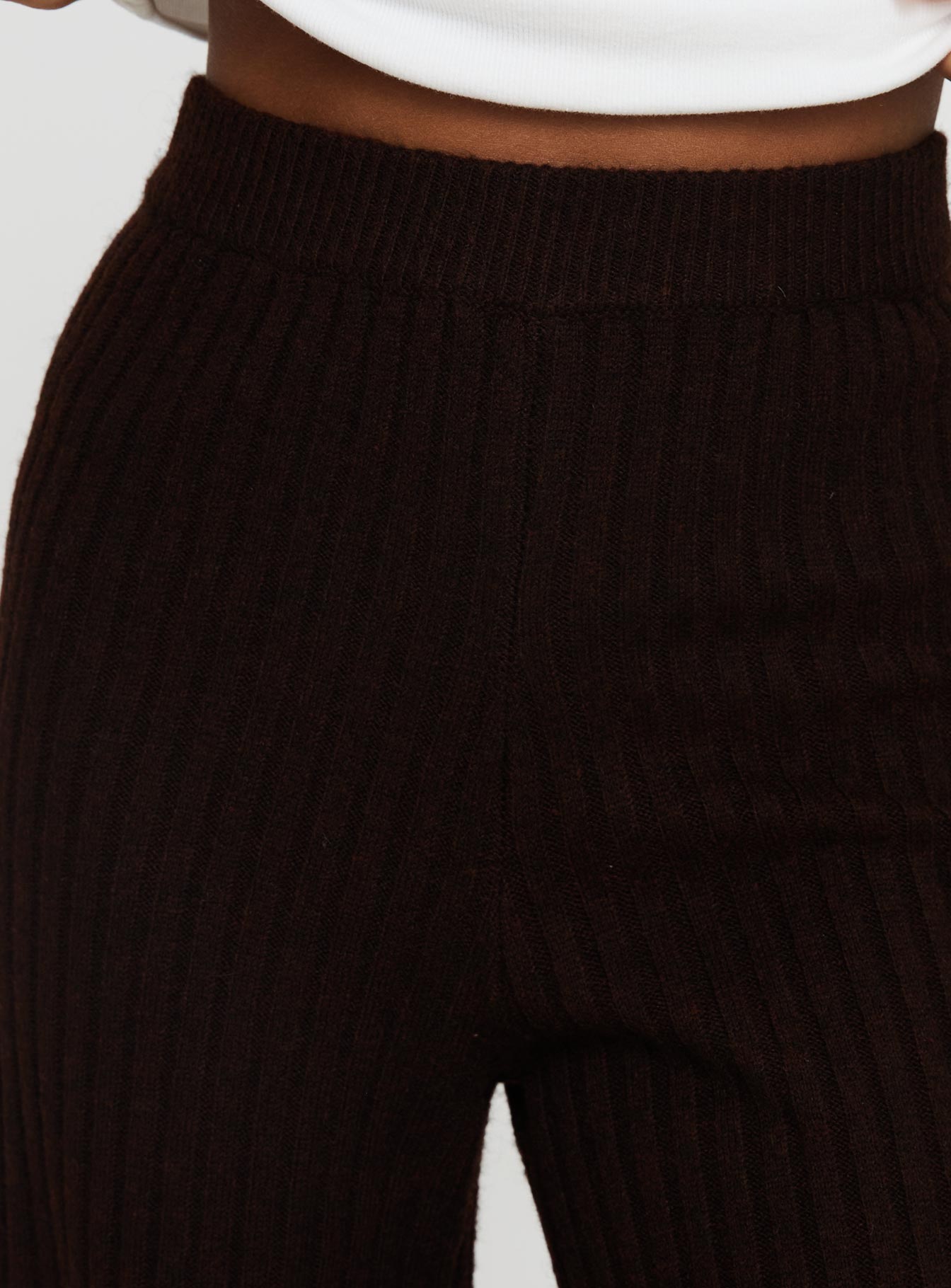Montana Knit Pants Chocolate Brown、mySite、solidvoid