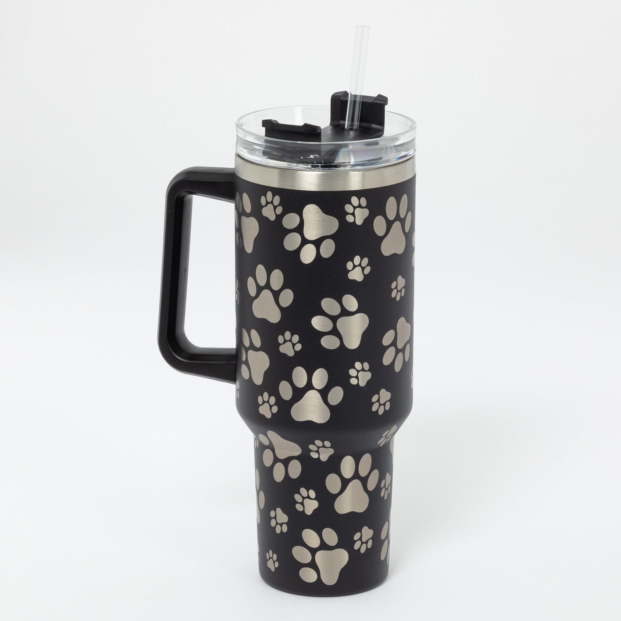 Paw Print Vacuum Sealed Stainless Steel Tumbler - 40 oz、mySite、camillekostekn
