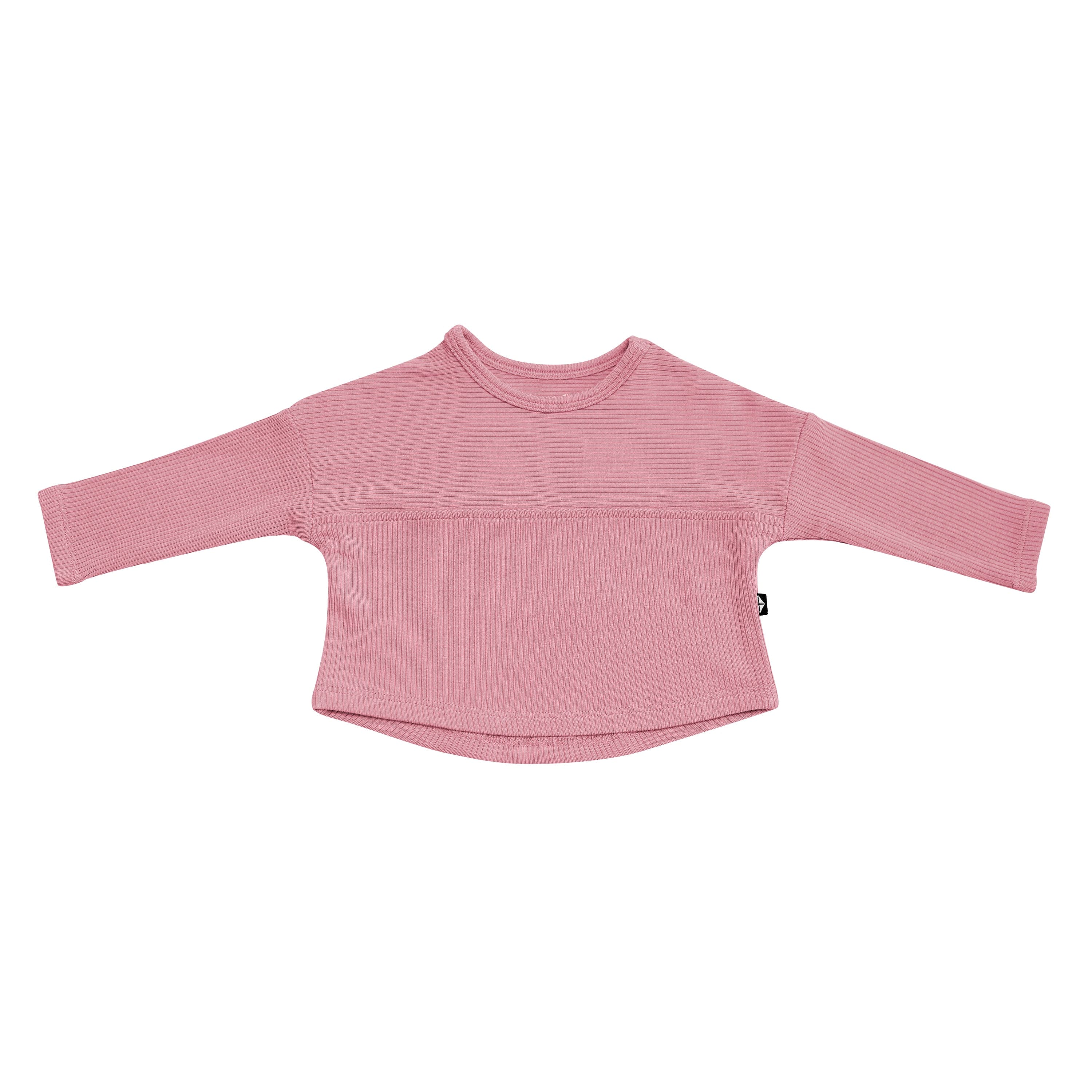  Ribbed Drop Shoulder Top in Apple Blossom、mySite、layawaytickets