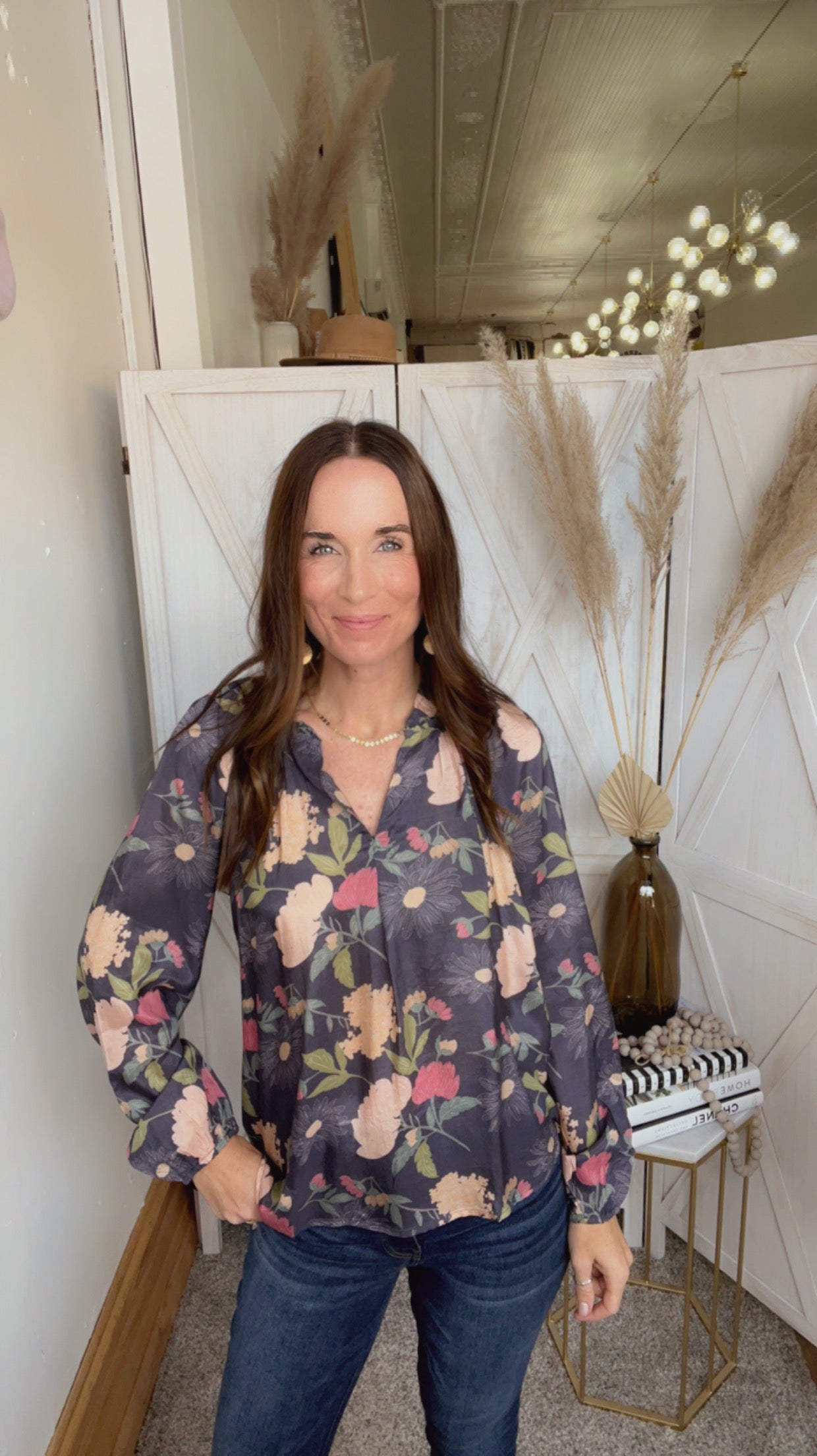 Gemma Floral Blouse、mySite、garagedoors4me