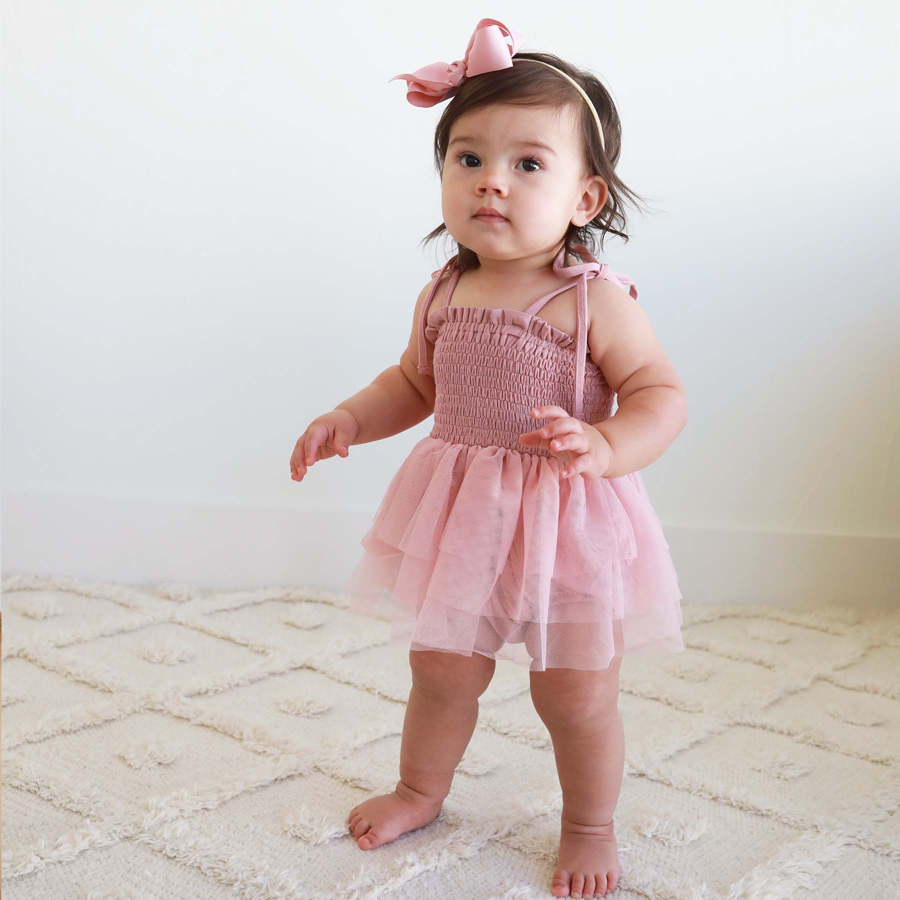  Smocked Tutu Bodysuit | Mauve、mySite、layawaytickets