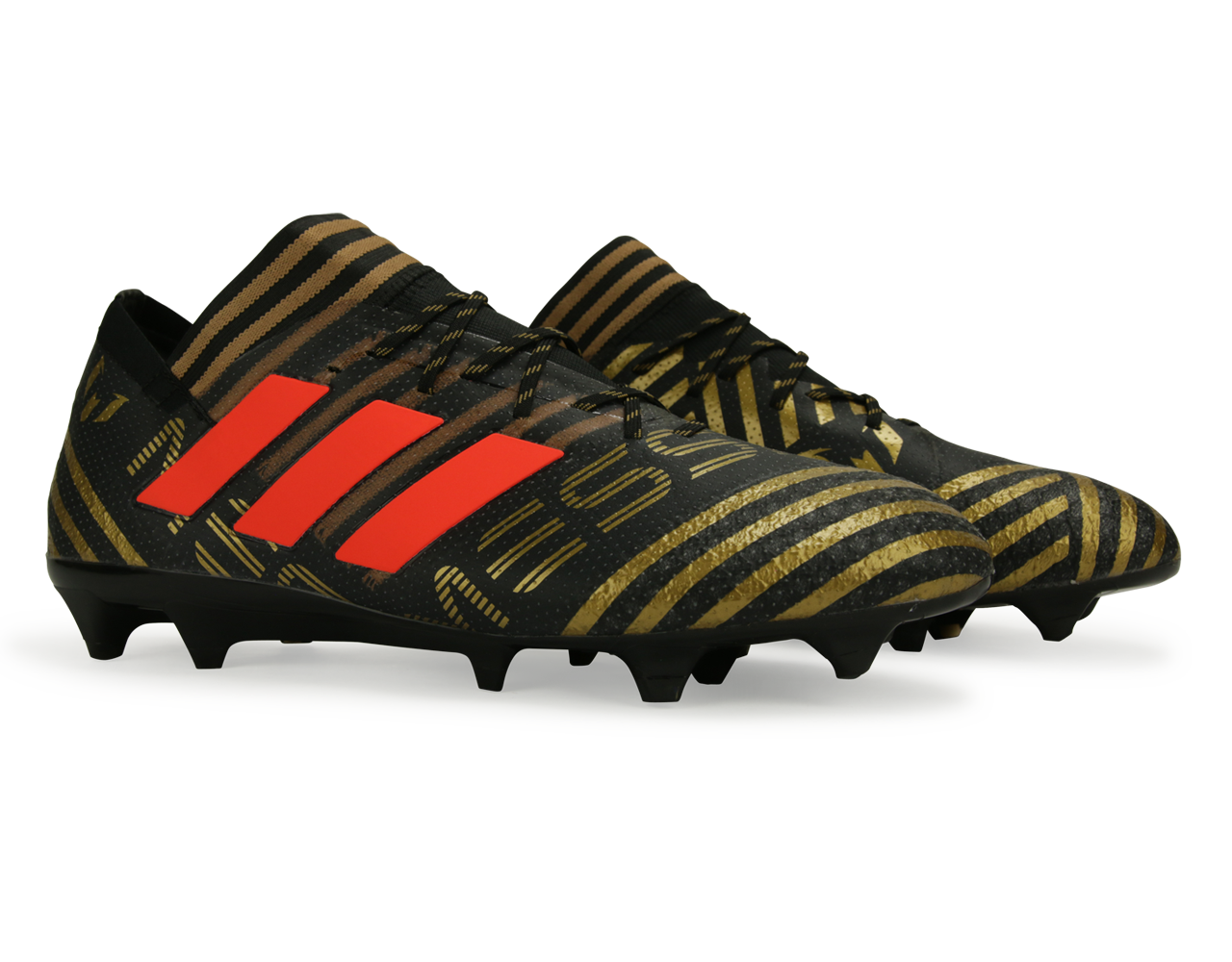 adidas Men's Nemeziz Messi 17.1 FG Core Black/Solar Red、mySite、noshort
