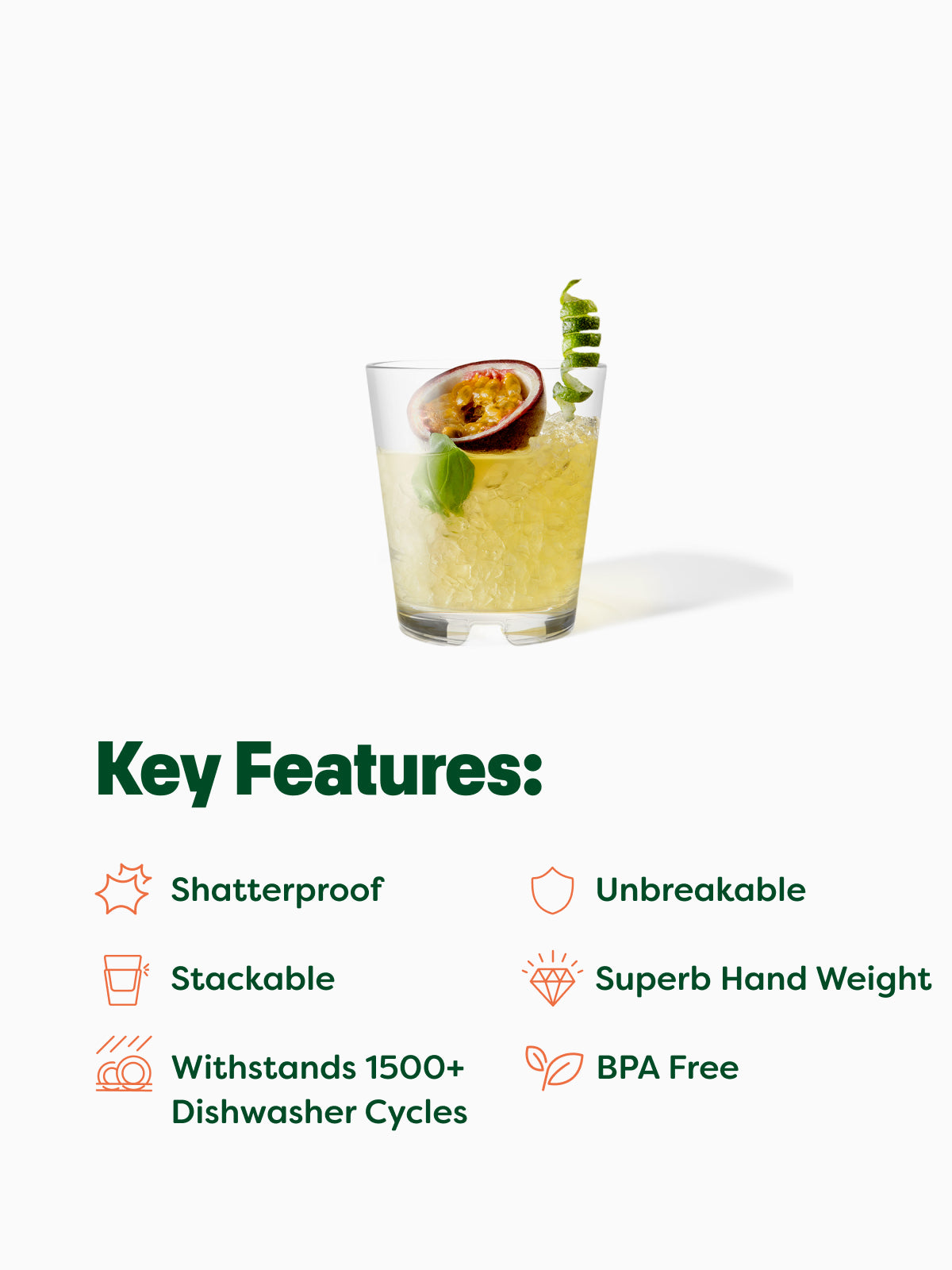 RESERVE 12oz Stackable Double Old Fashioned Tritan Copolyester Glass - Bulk、mySite、camillekostekn