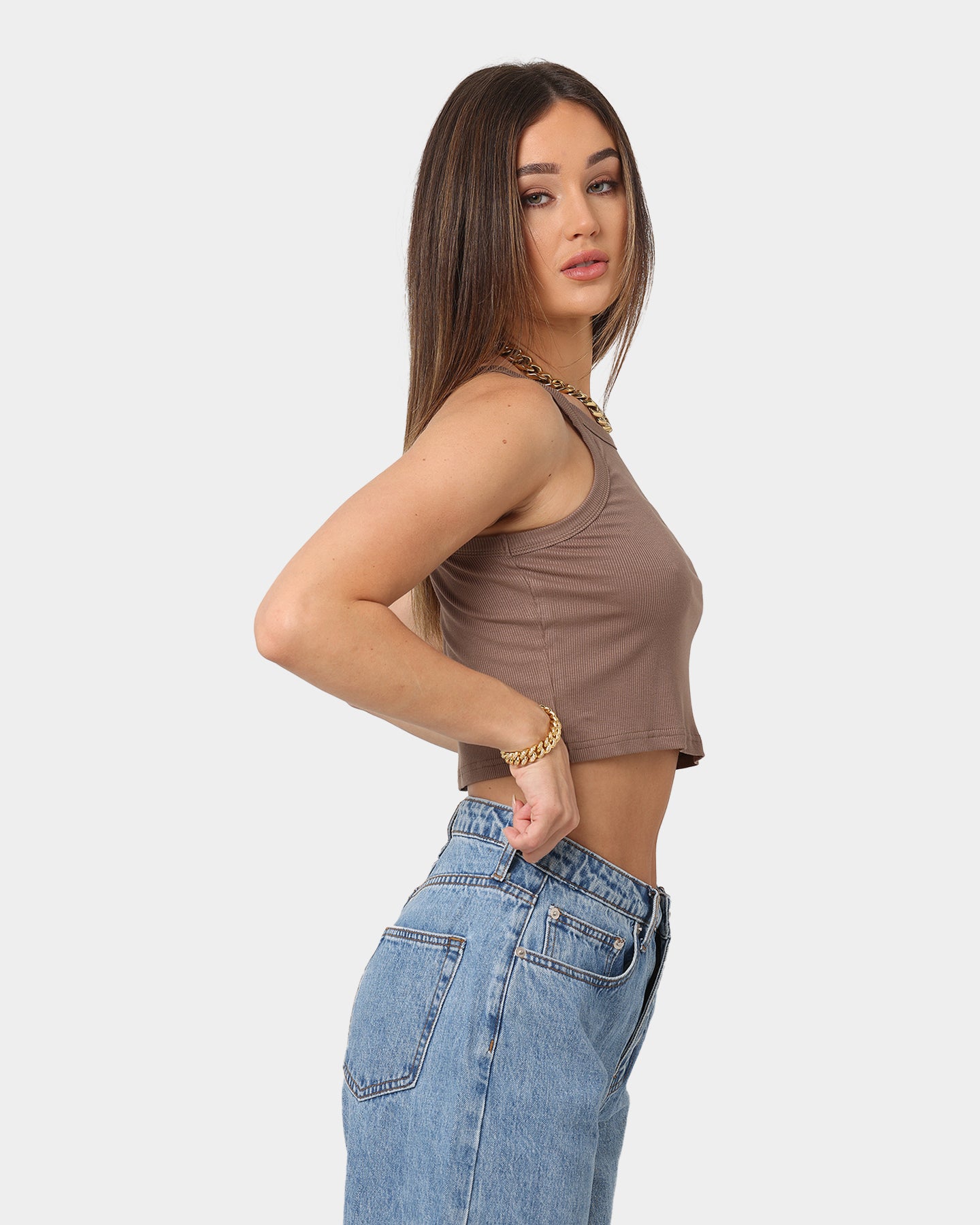 XXIII Women's Aliana Crop Singlet Burnt Sugar、mySite、zt4zffjzw