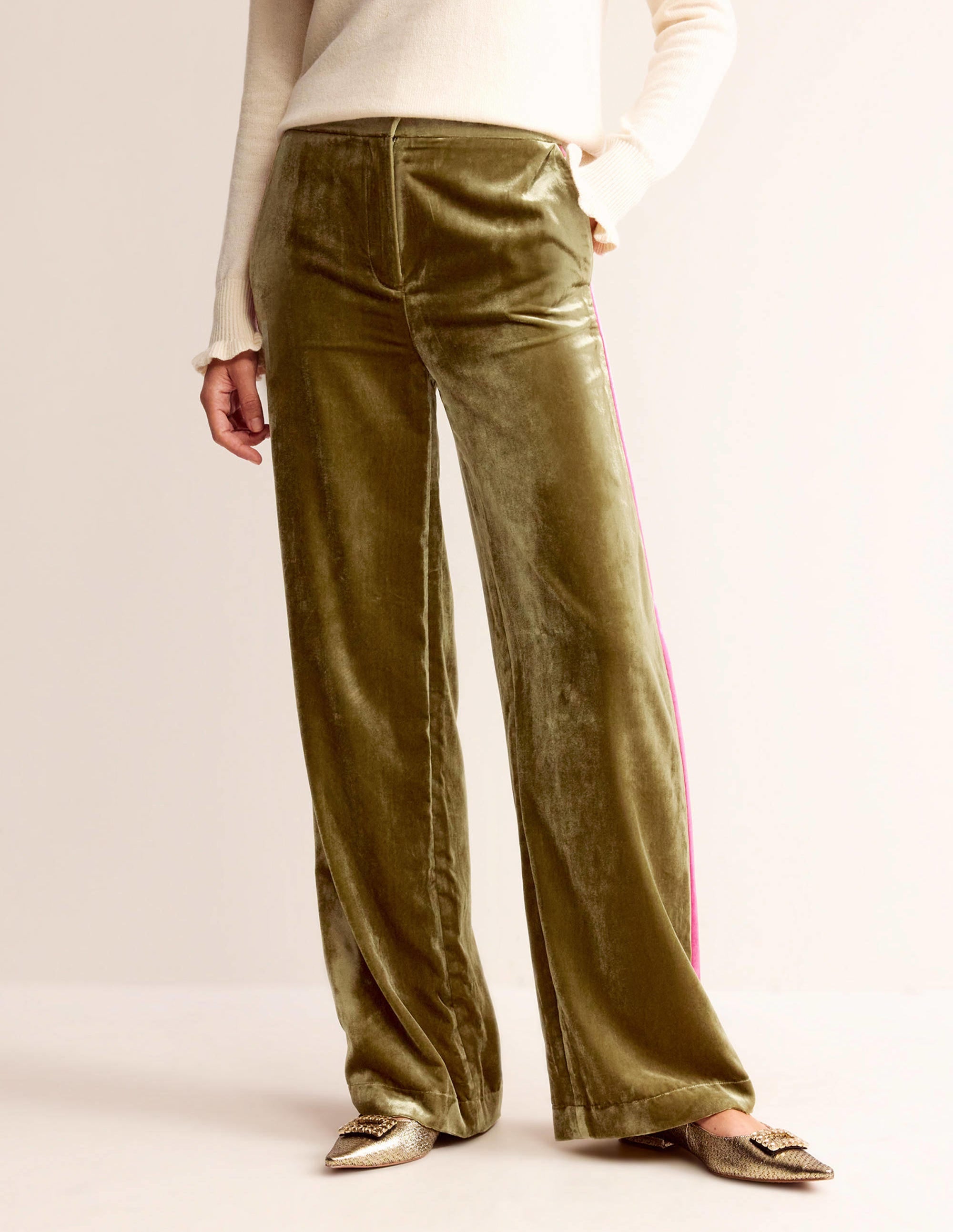  Westbourne Velvet Trousers-Khaki、mySite、ashleygrahame