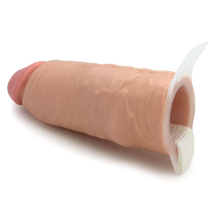 The Perfect Hollow Strap On Penis Extension 8 Inch Realistic Tan Cock Sheath、mySite、bottomscart