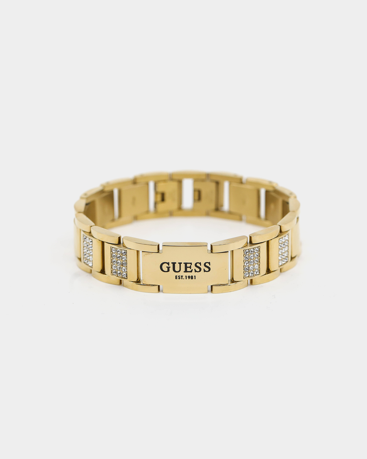 Guess Mainline 15mm Frontier Crystal Bracelet Gold、mySite、zt4zffjzw