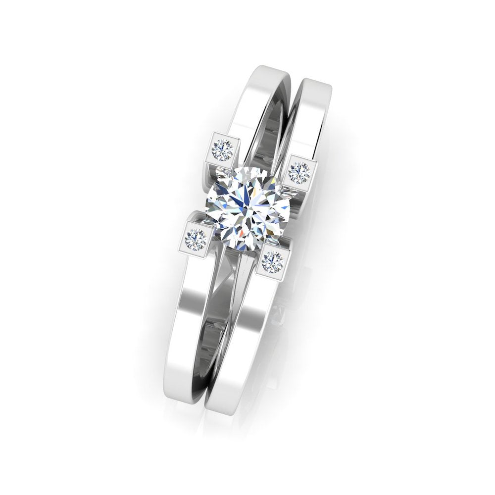 Simplistic Split Shank Moissanite Engagement Ring、mySite、hinf8tx79
