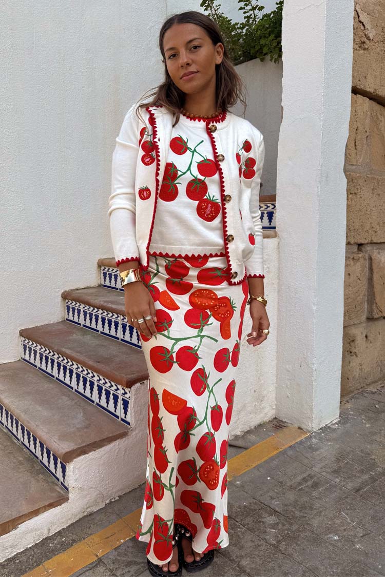 Tomato Embroidered Cardi、mySite、solidvoid