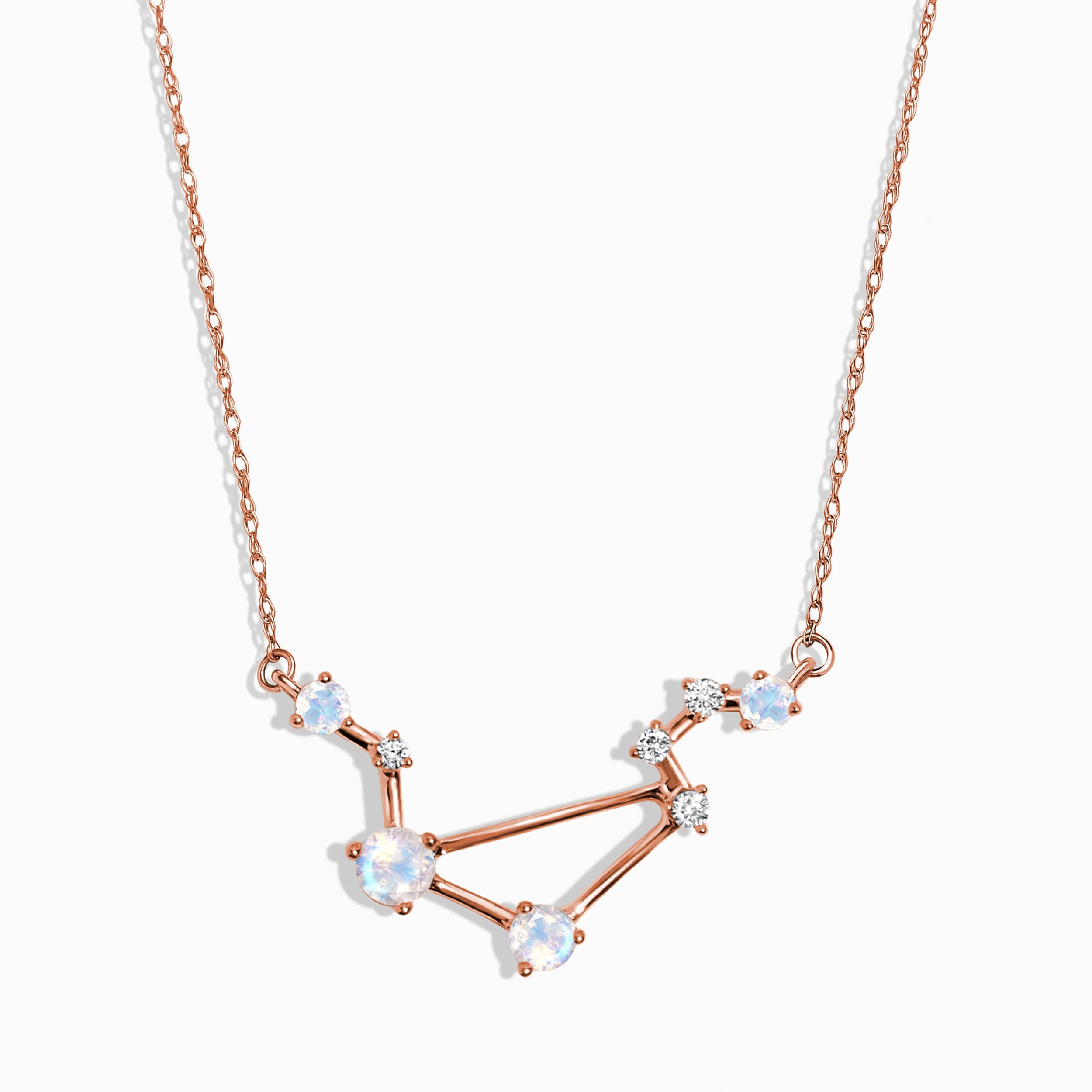Moonstone Diamond Necklace - Libra Zodiac Constellation、mySite、hinf8tx79