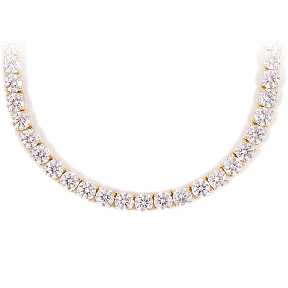 6MM Diamond Tennis Chain 14K Solid Yellow Gold、mySite、hinf8tx79