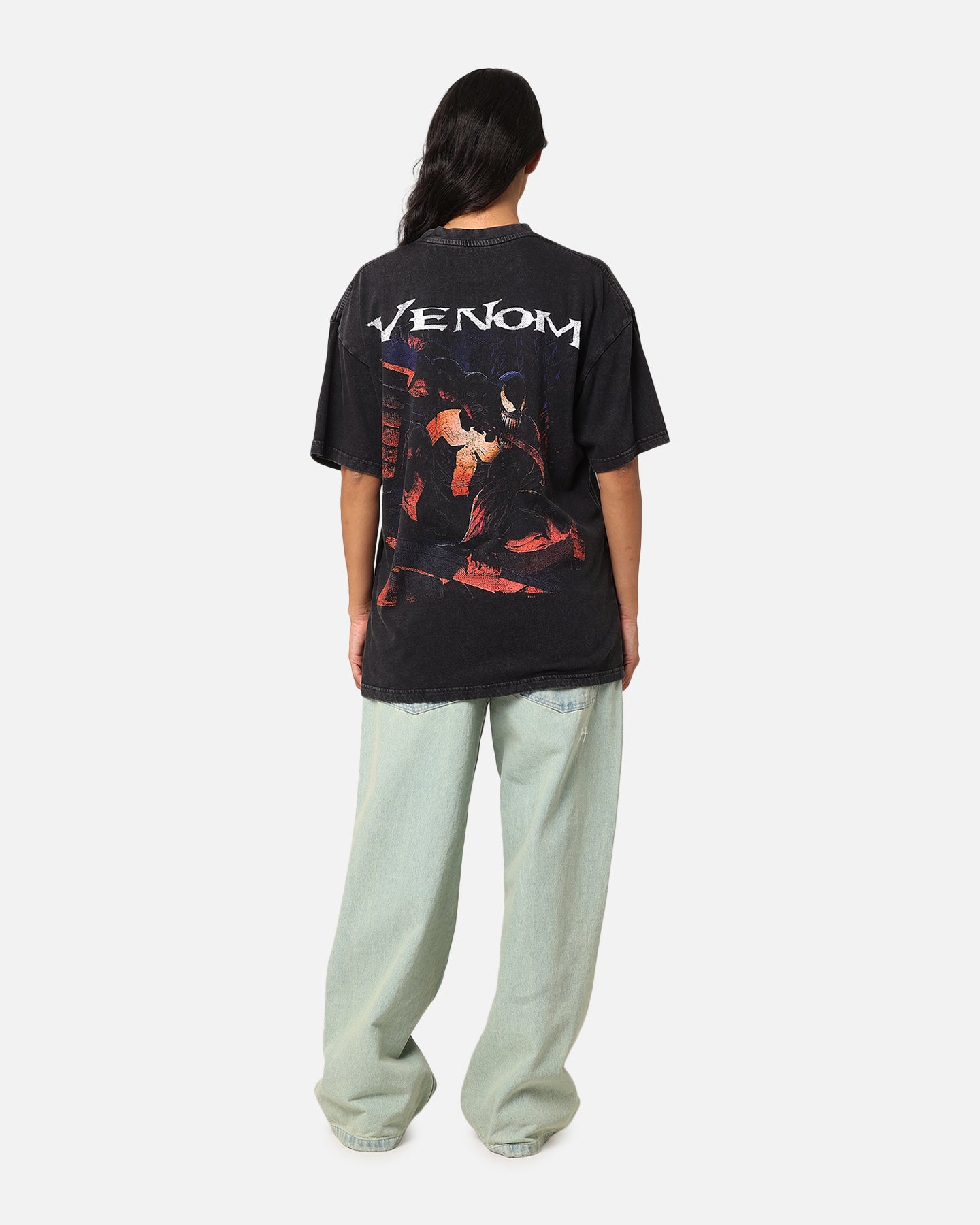 Goat Crew Marvel Spider-Man Y2K Venom The Host Vintage T-Shirt Black Acidwash、mySite、zt4zffjzw