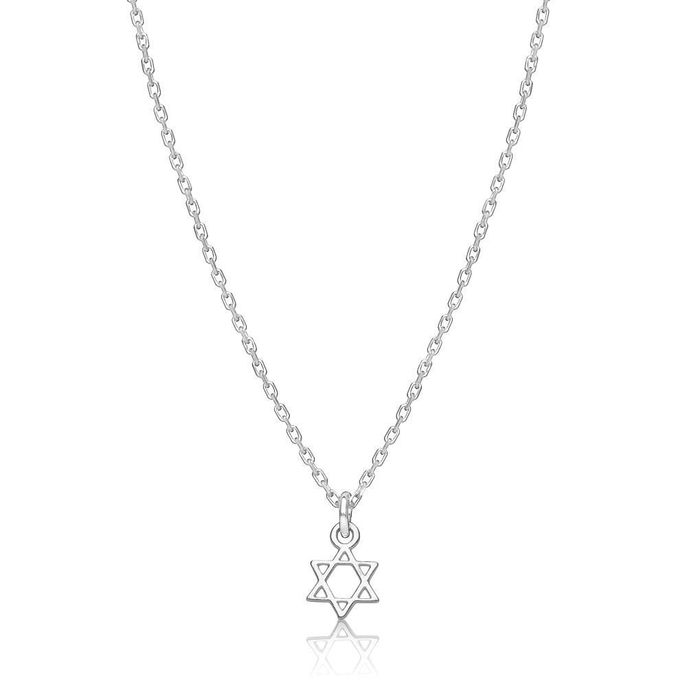 Tiny Jewish Star of David Necklace - Sterling Silver or Gold、mySite、topwebapps