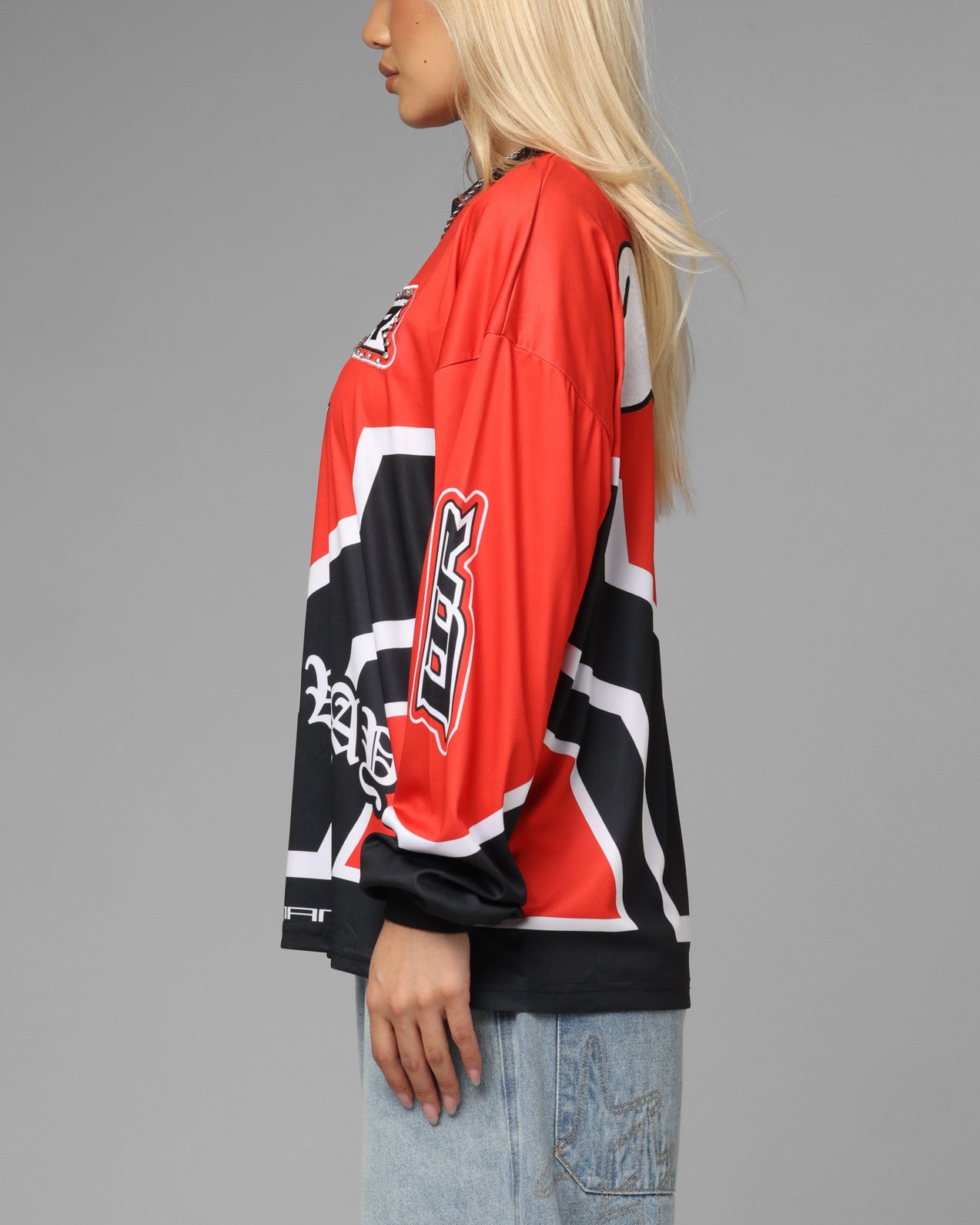 Loiter Thrill Racing Long Sleeve T-Shirt Red、mySite、zt4zffjzw