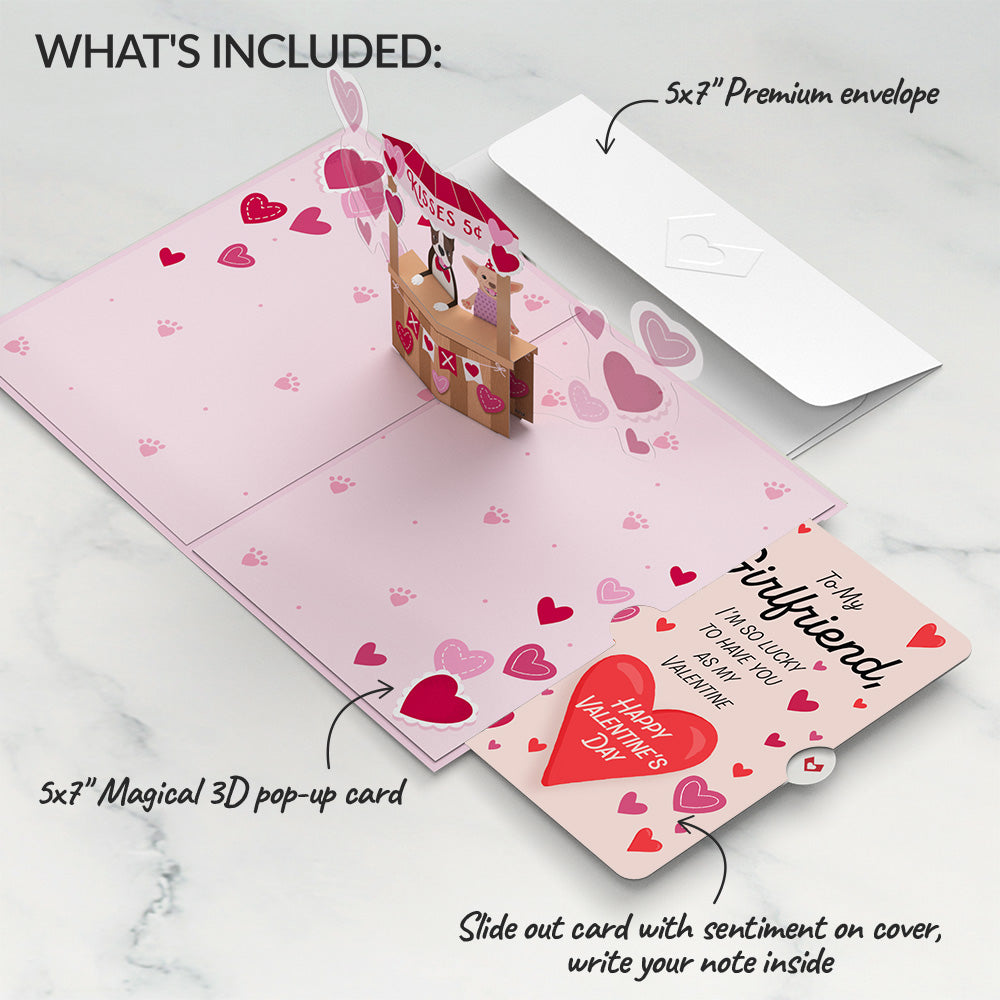 Love You Furever Dog Kisses Valentine Pop-Up Card and Sentiment Set for Girlfriend、mySite、solidvoid