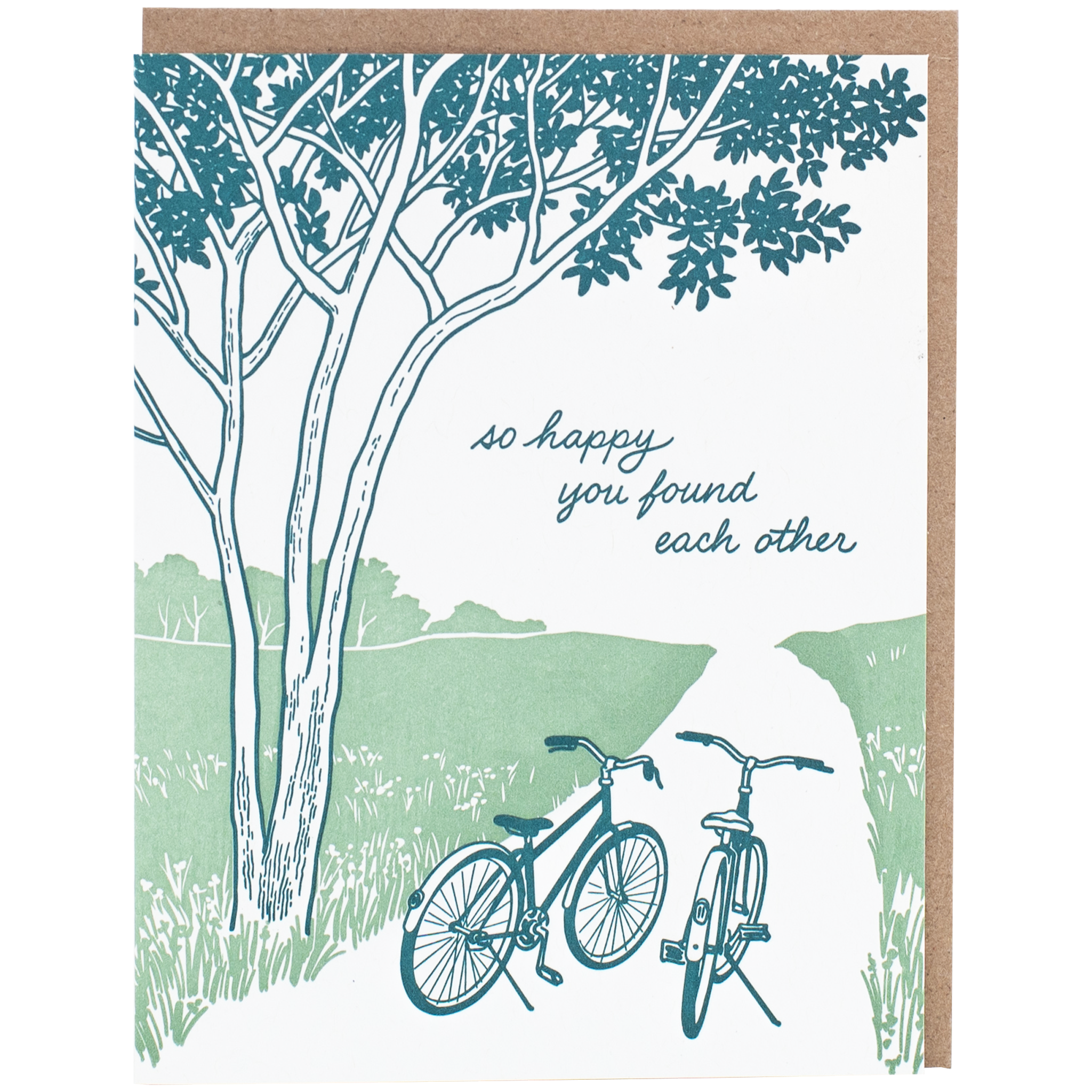 Smudge Ink - Bikes on a Path Wedding Card、mySite、garagedoors4me