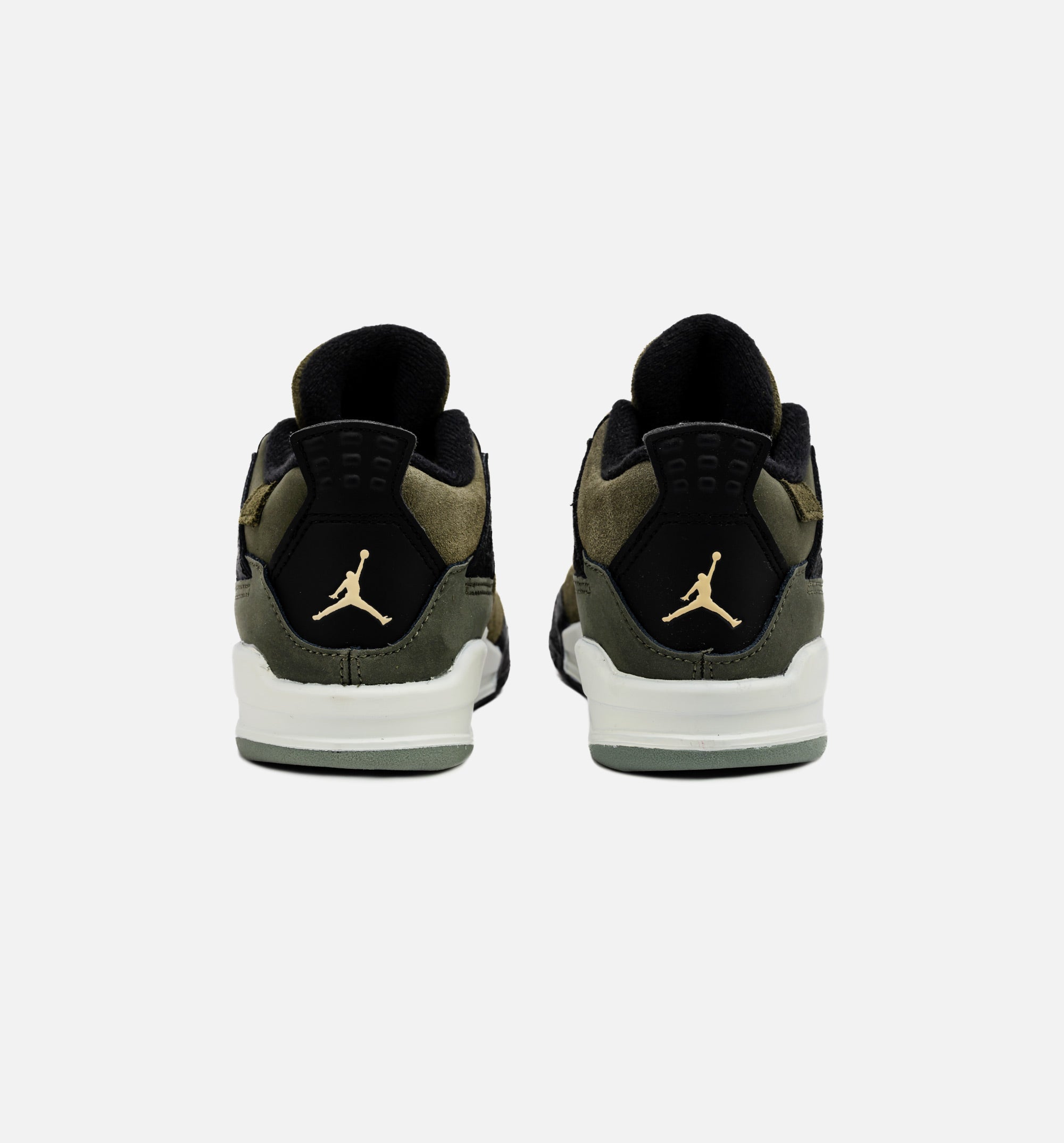 Air Jordan 4 Retro Craft Olive Infant Toddler Lifestyle Shoe - Medium Olive/Black、mySite、dreamappss
