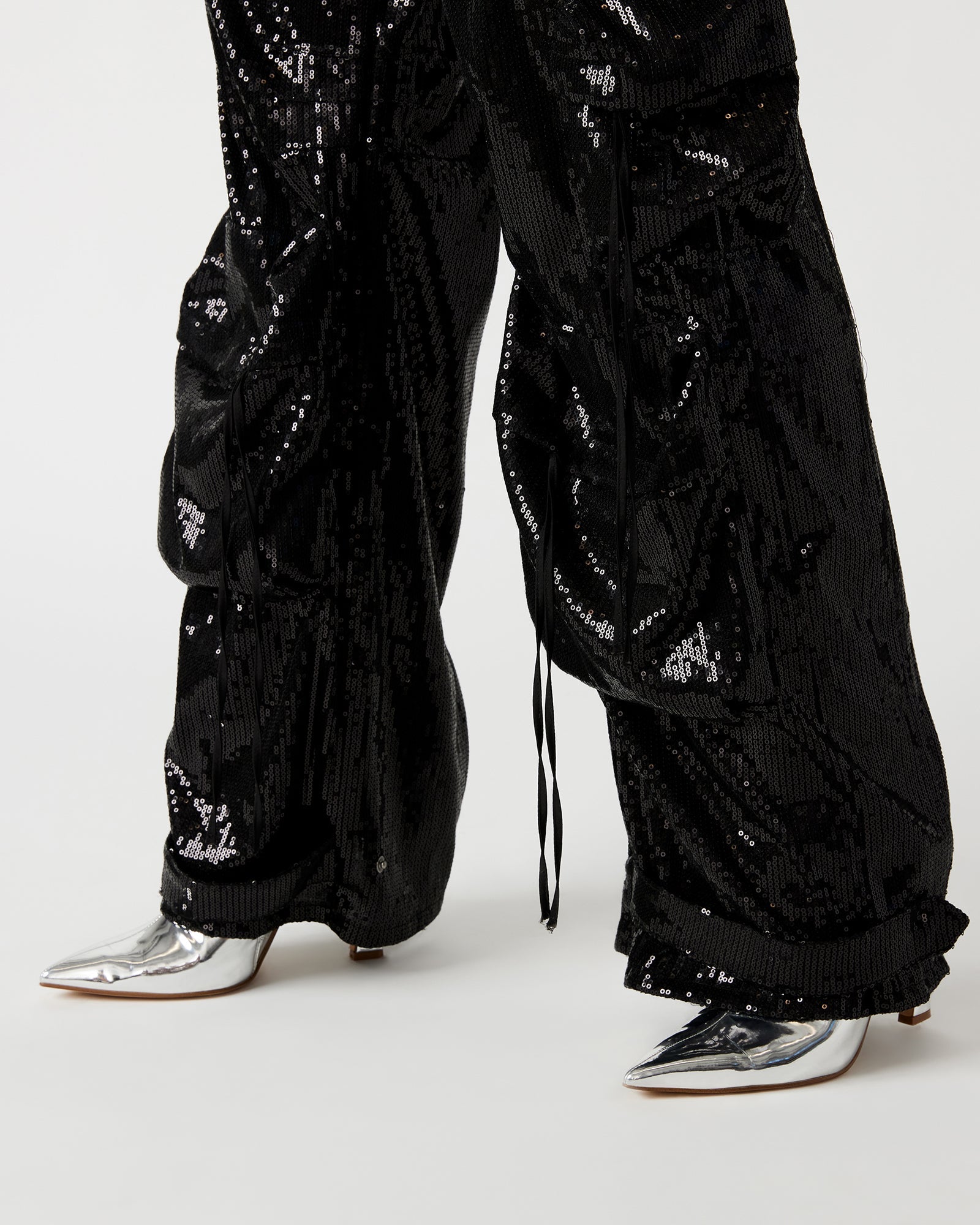 DUO SEQUIN PANT BLACK - SM REBOOTED、mySite、gtrtttuynbv