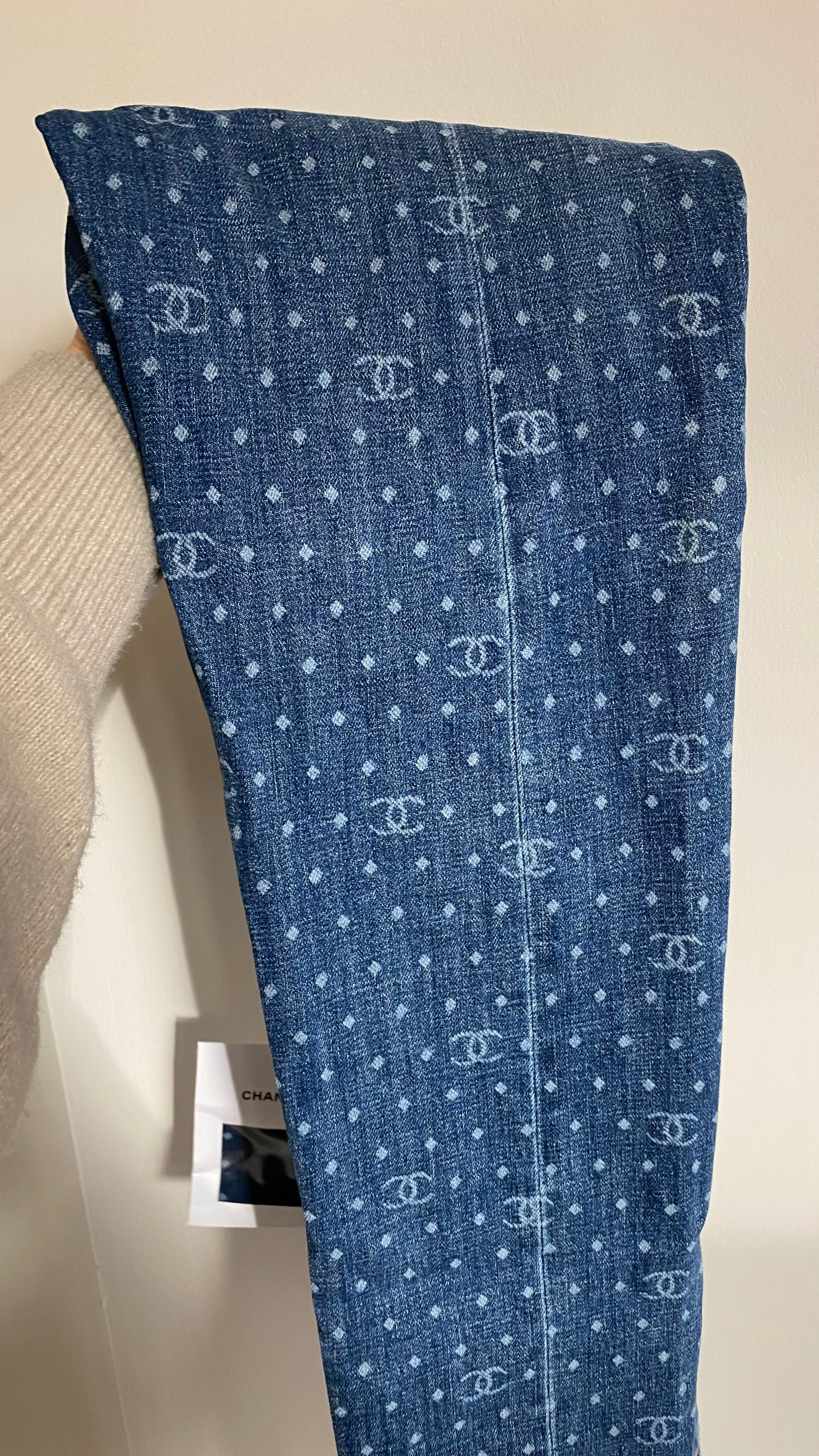 Chanel printed jeans with CC logo、mySite、garminoutage.com