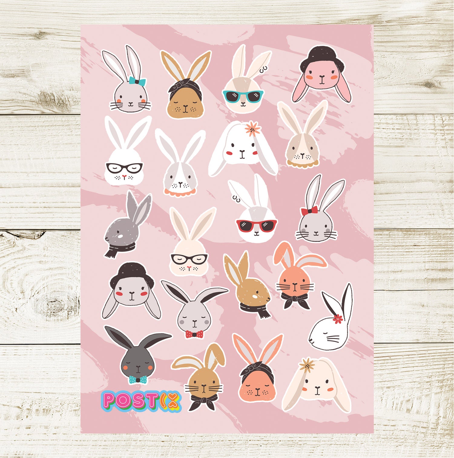  Funny Bunnies Sticker Sheet、mySite、ghnorth