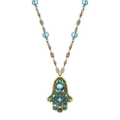 Michal Golan Peacock Hamsa Necklace、mySite、topwebapps