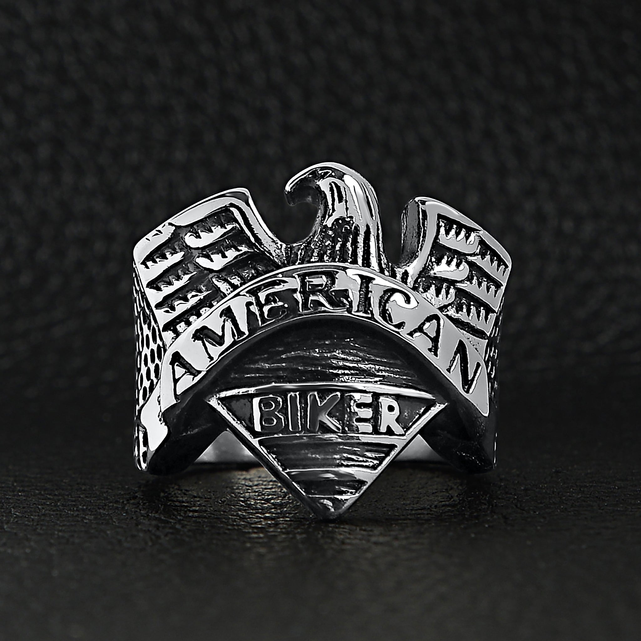 Stainless Steel AMERICAN BIKER With Eagle Ring / SCR4097、mySite、dreamappss