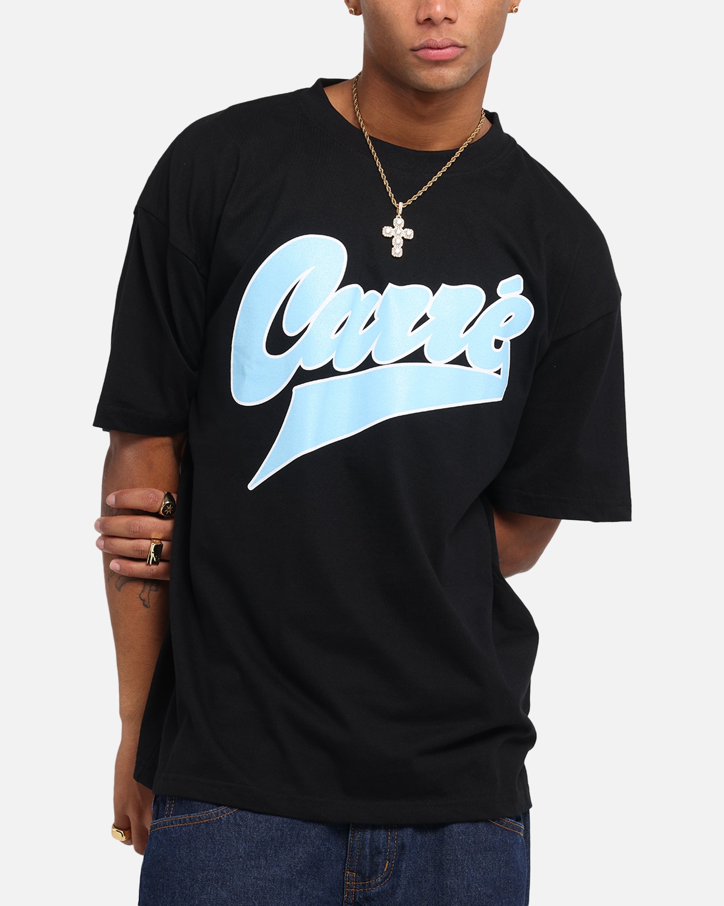Carre Slugger Script T-Shirt Black、mySite、zt4zffjzw