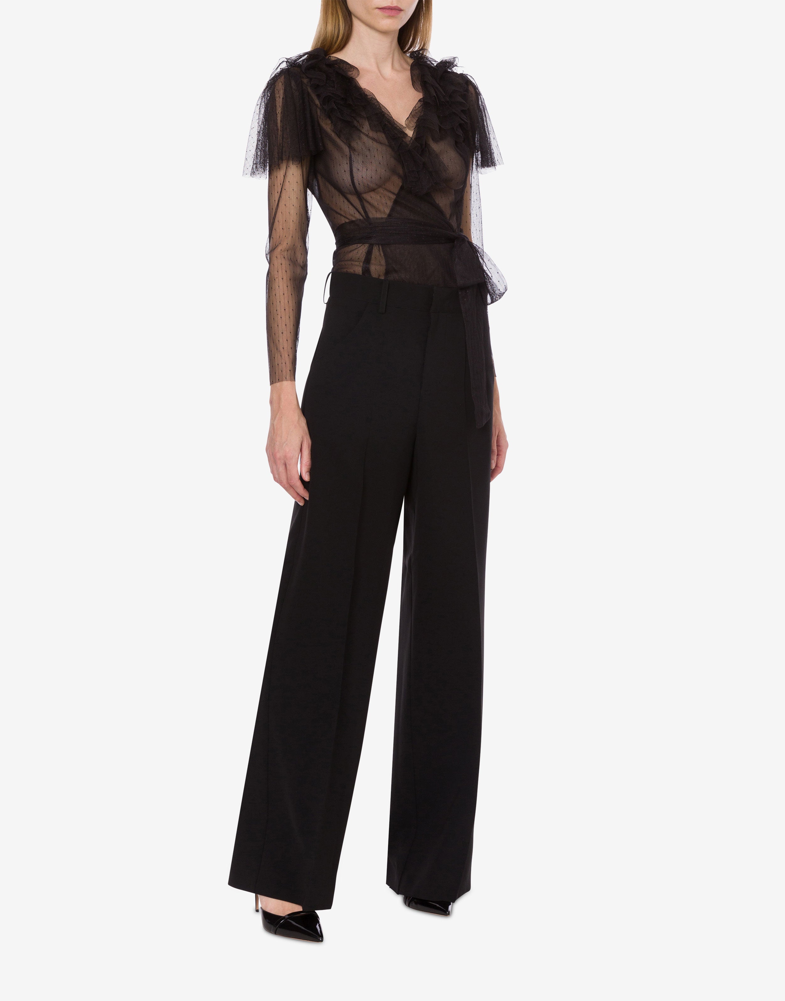 Pantalone oversize in crepe leggera、mySite、aoinhome