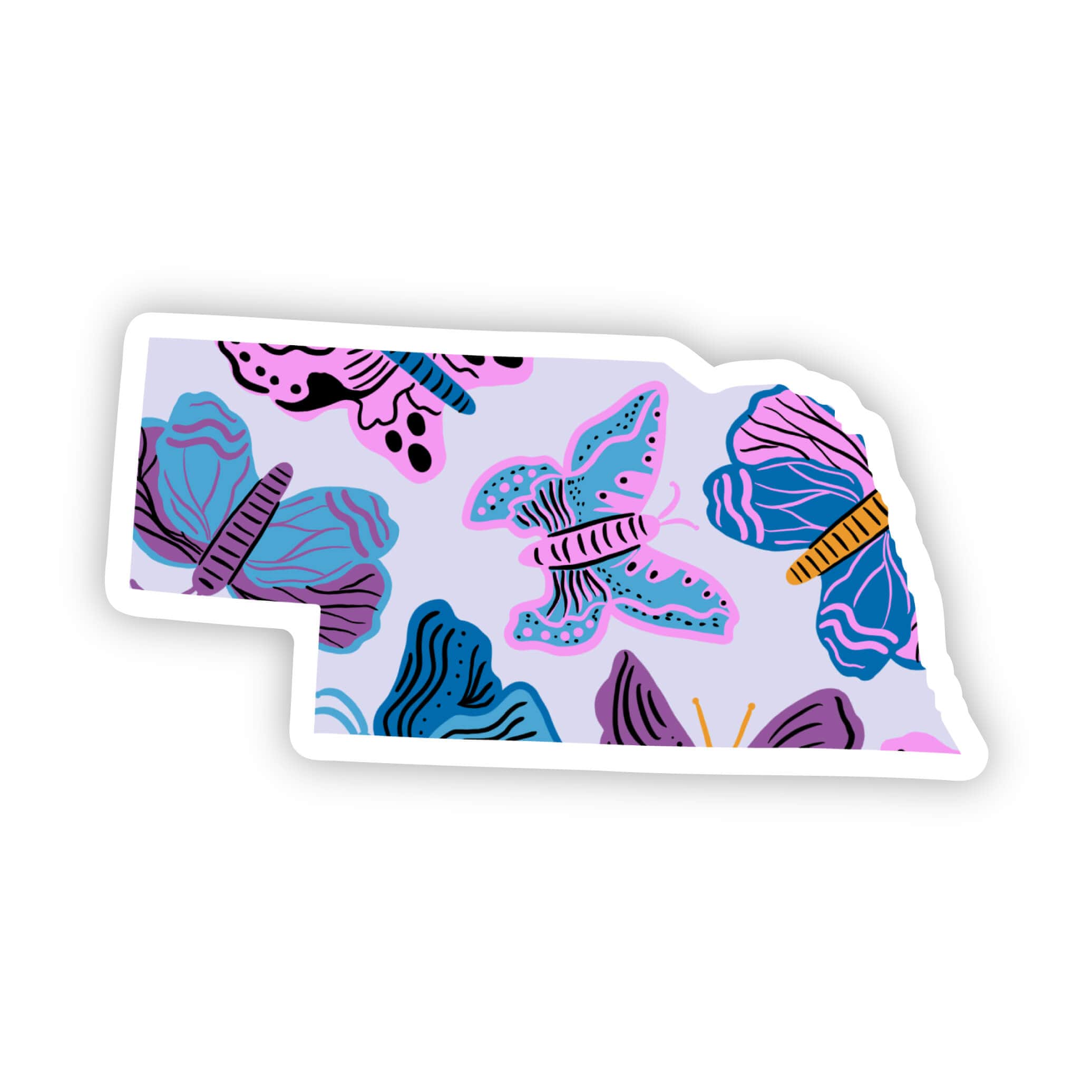 Nebraska Sticker - Moth & Butterfly、mySite、ghnorth